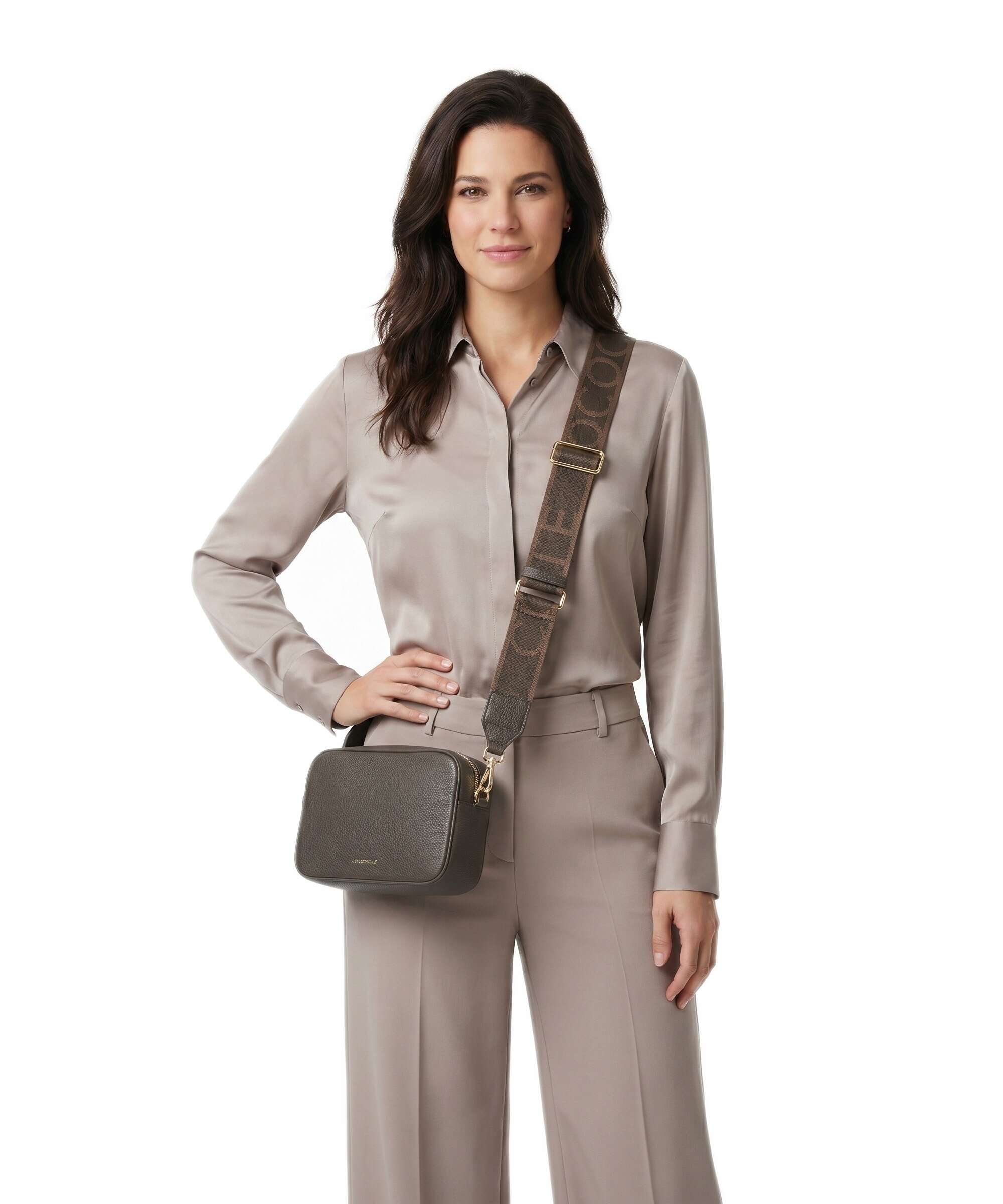 Coccinelle Tebe Crossbody bag fango