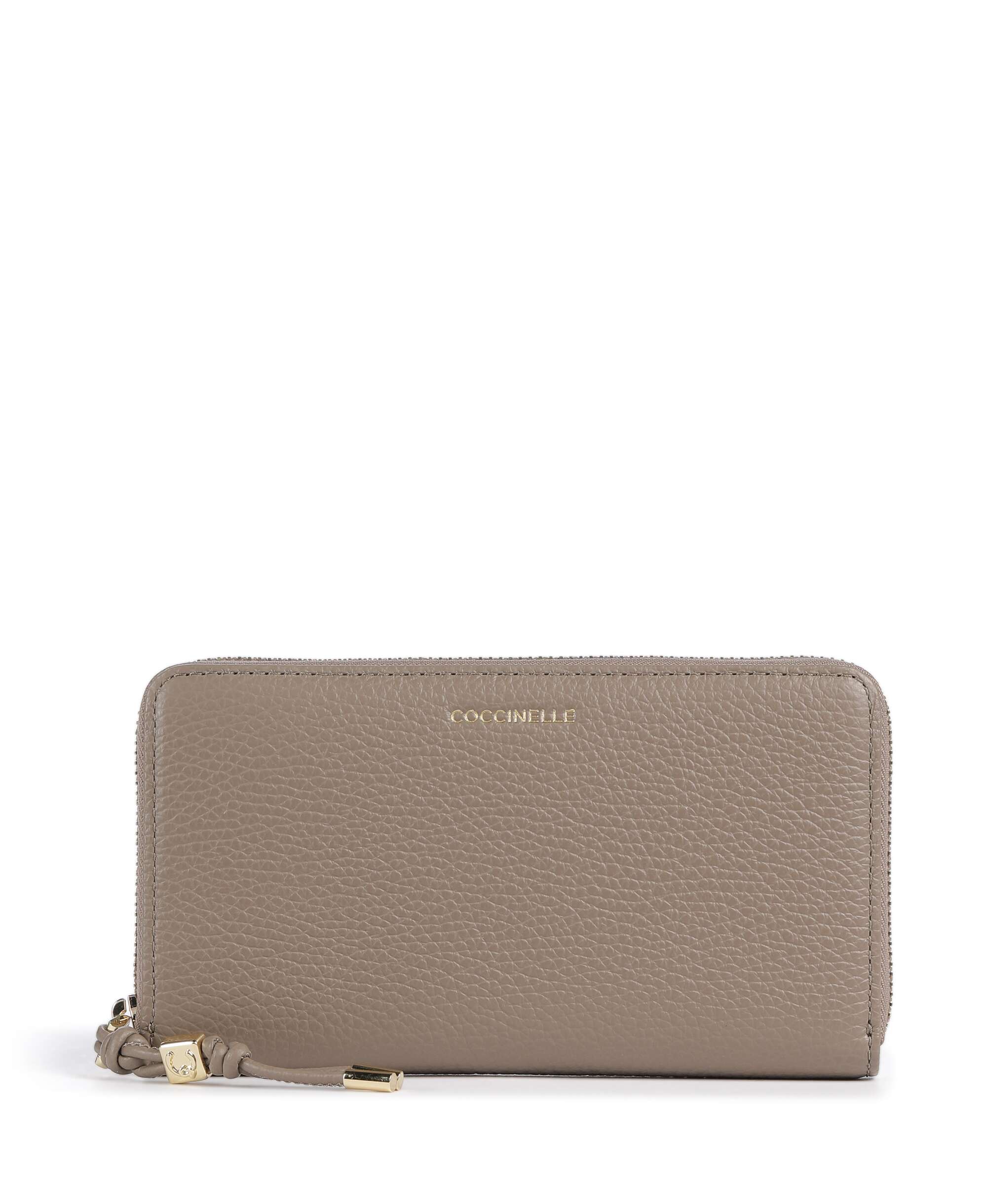 Coccinelle Pansy Wallet grained leather warm taupe - E2VKP113201