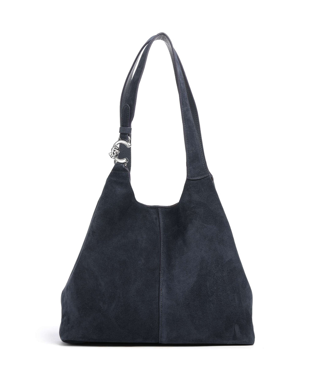 Coccinelle C-Easy Suede Hobo bag midnight blue