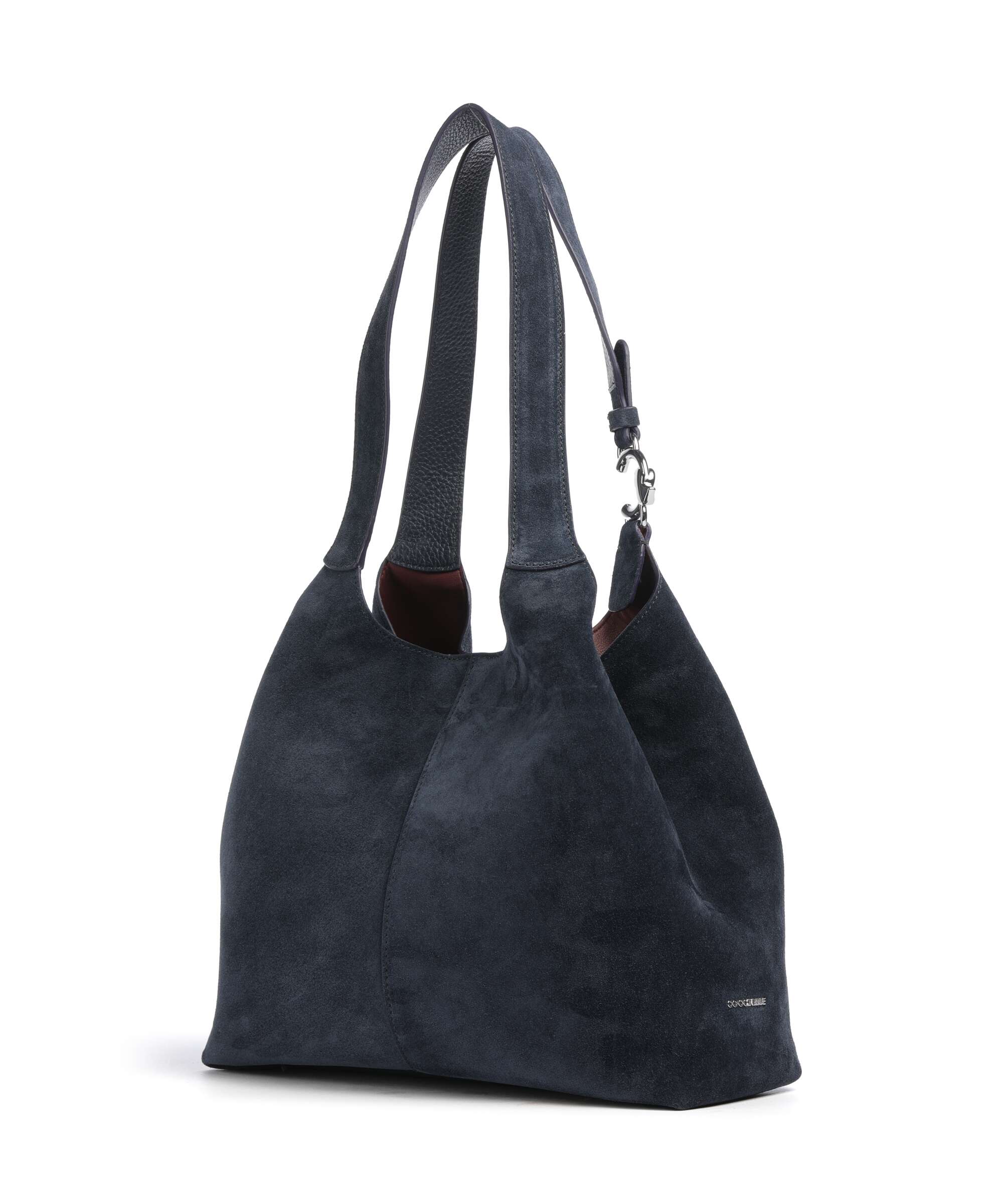 Coccinelle C-Easy Suede Hobo bag midnight blue