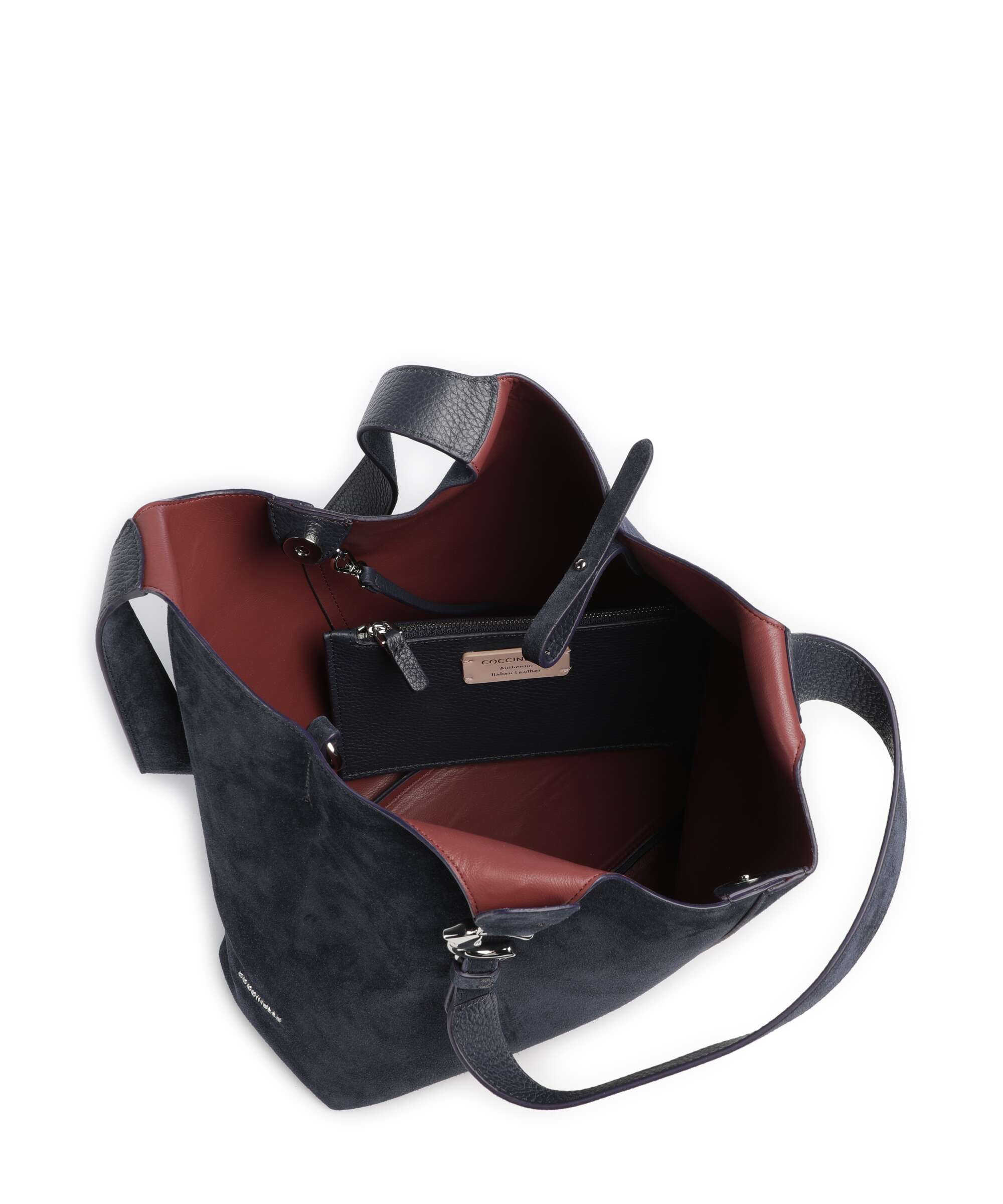 Coccinelle C-Easy Suede Hobo bag midnight blue