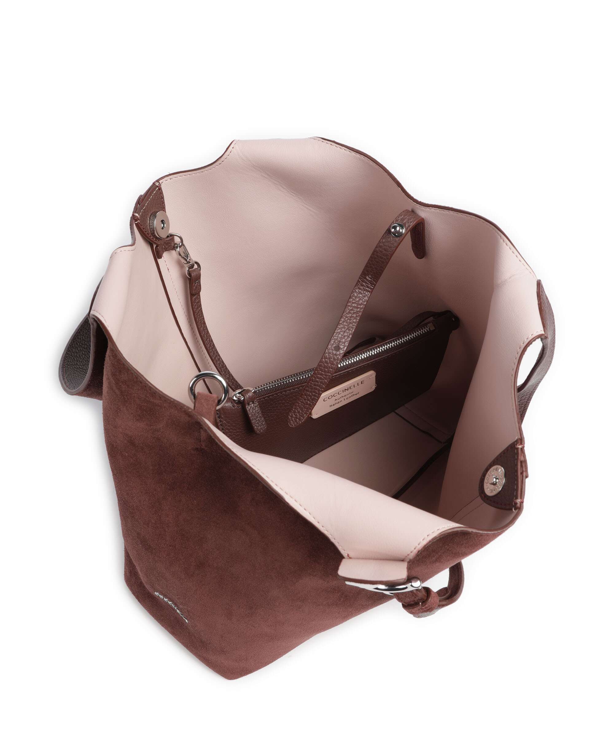 Coccinelle C-Easy Suede Hobo bag berry