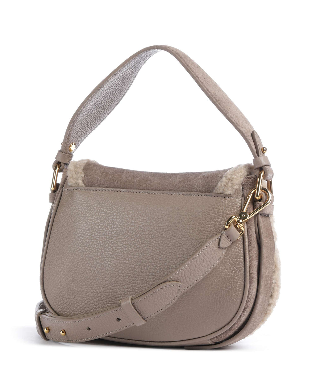 Coccinelle Smash Suede Handbag warm taupe