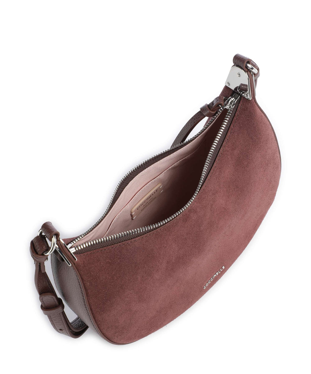 Coccinelle Fujiko Suede Crossbody bag berry
