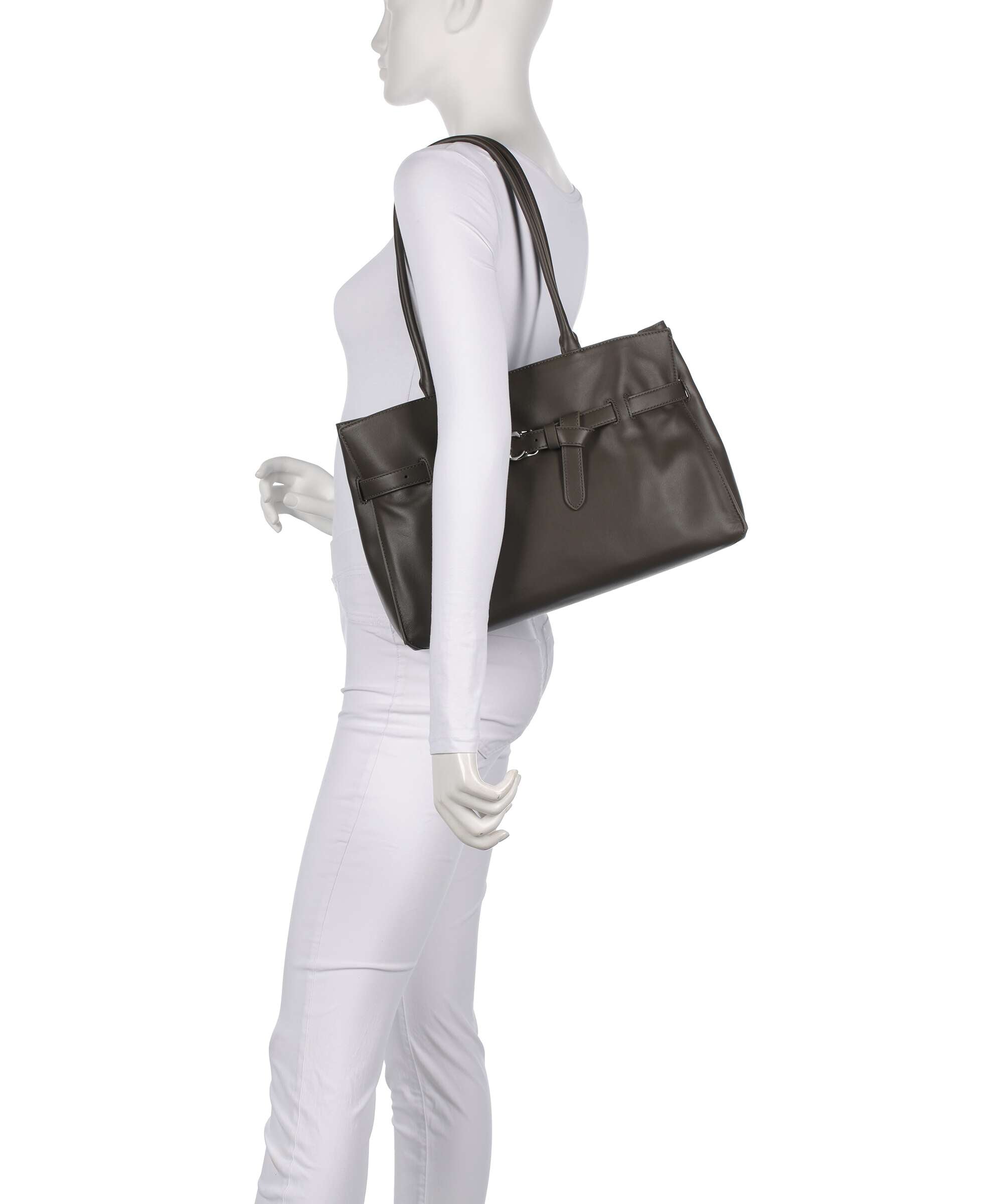 Coccinelle Sabine Soft Tote bag fine grain cow leather fango
