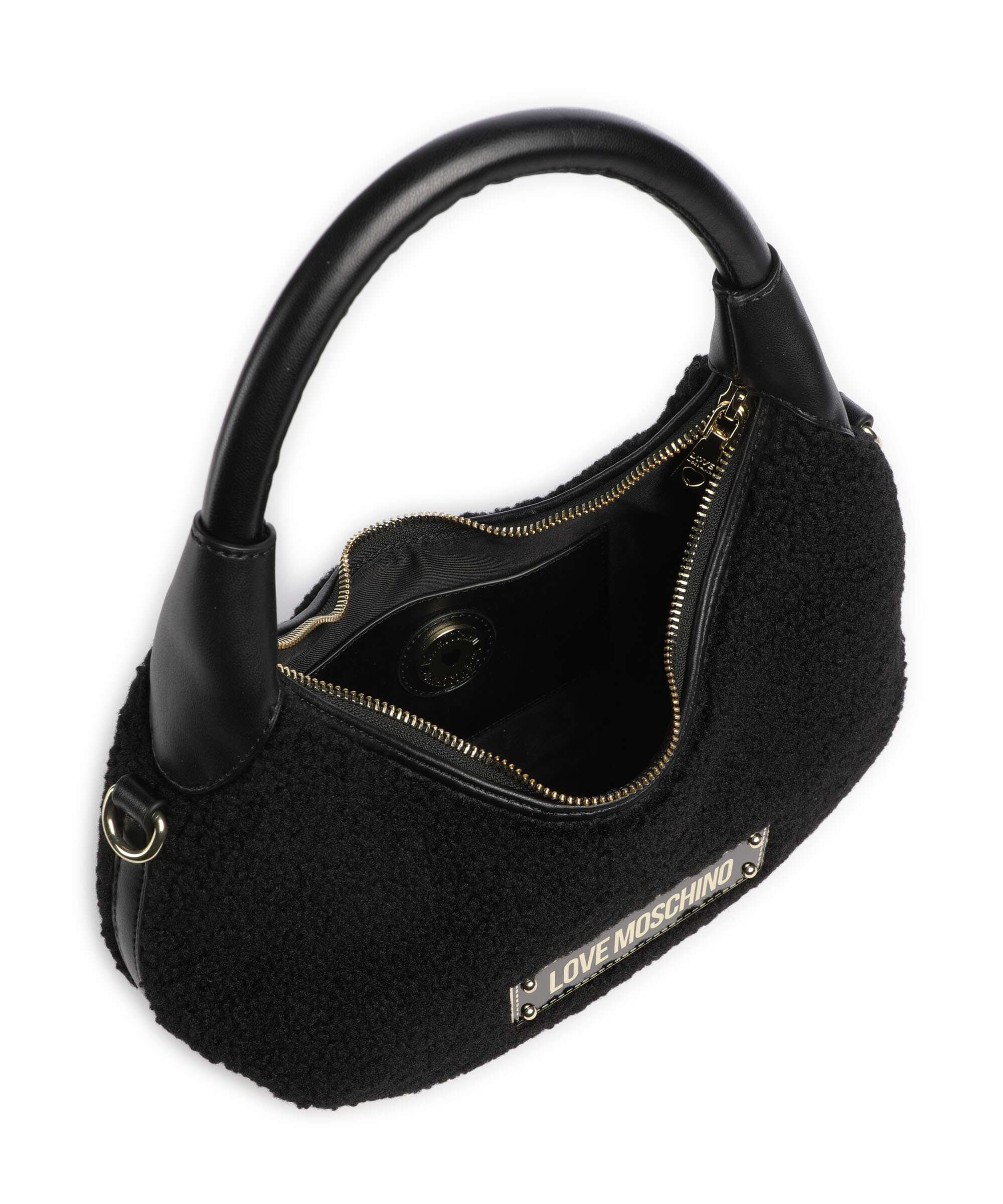 Love Moschino Poodle Shoulder bag faux fur black - JC4376PP0NKS1