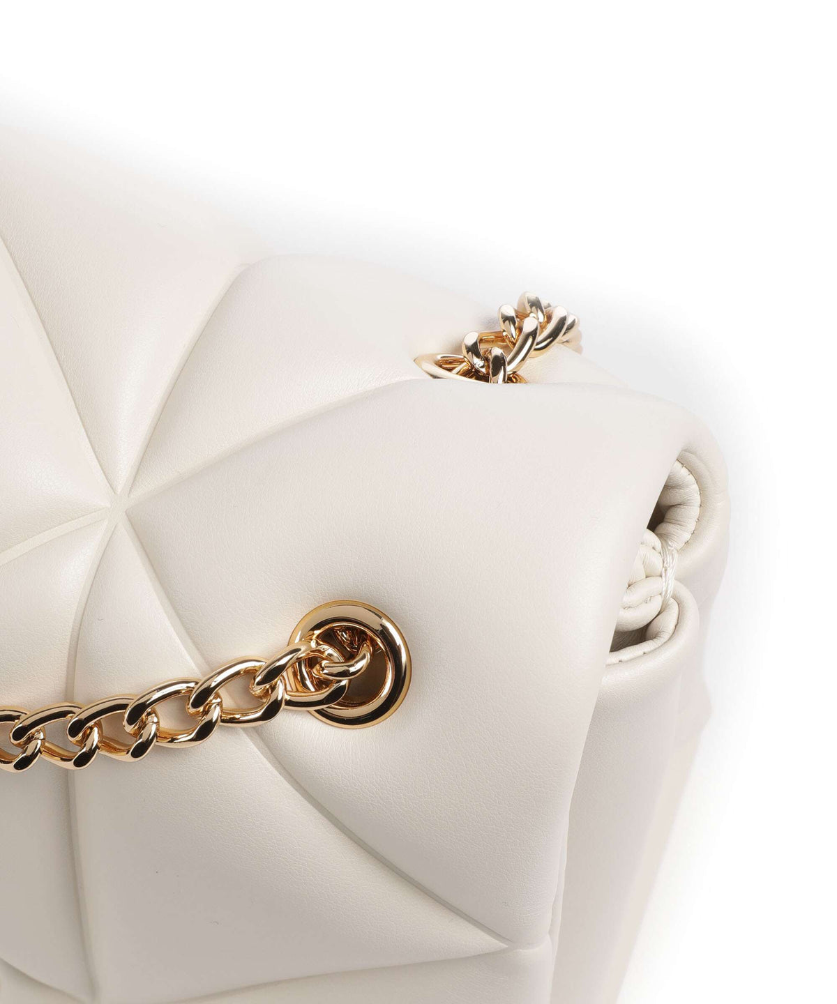 Love Moschino Embossed Q Shoulder bag ivory