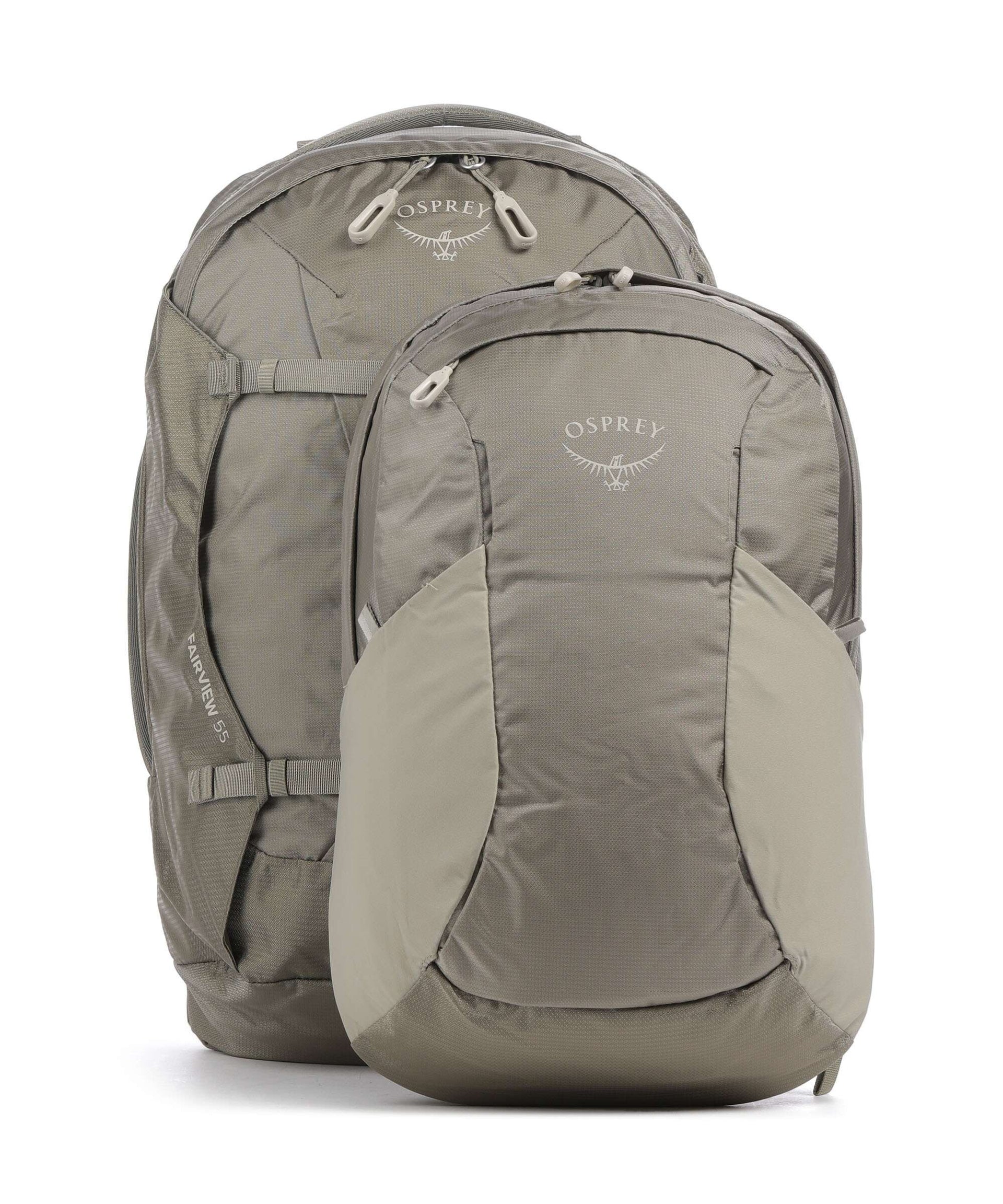 Osprey Fairview 55 Travel backpack recycled polyester sawdust/olive tan