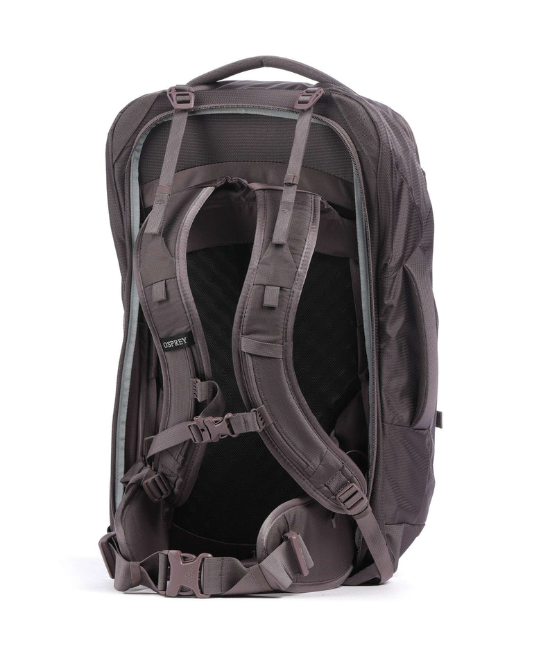 osprey 55l travel backpack Osprey Fairview 55 Travel backpack recycled polyester graphite purple