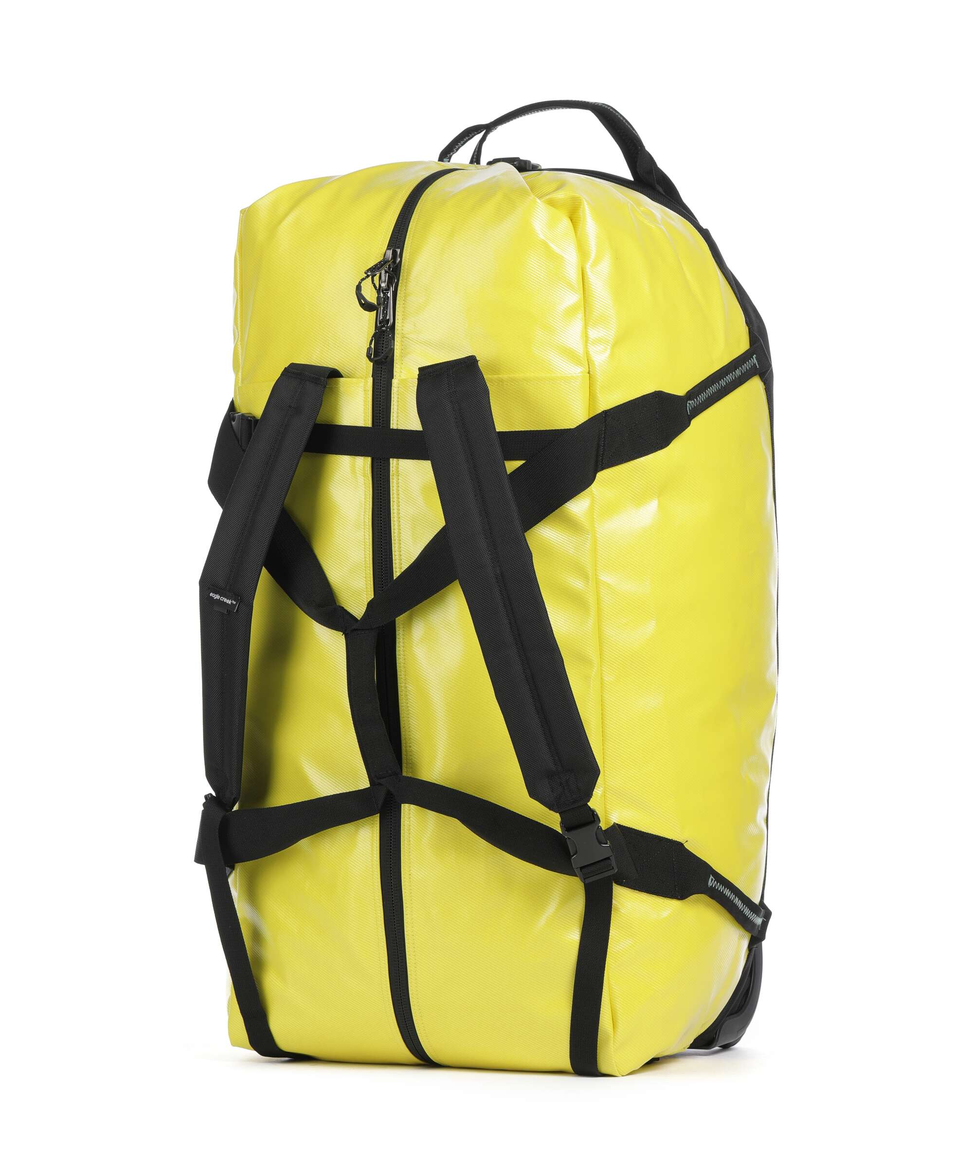 eagle creek backpack vs north face Migrate 110 with wheels electric yellow the bag can be Color:Asphalt Grey Light Heather / TNF Black Baggu Small Recycled Leather Parts