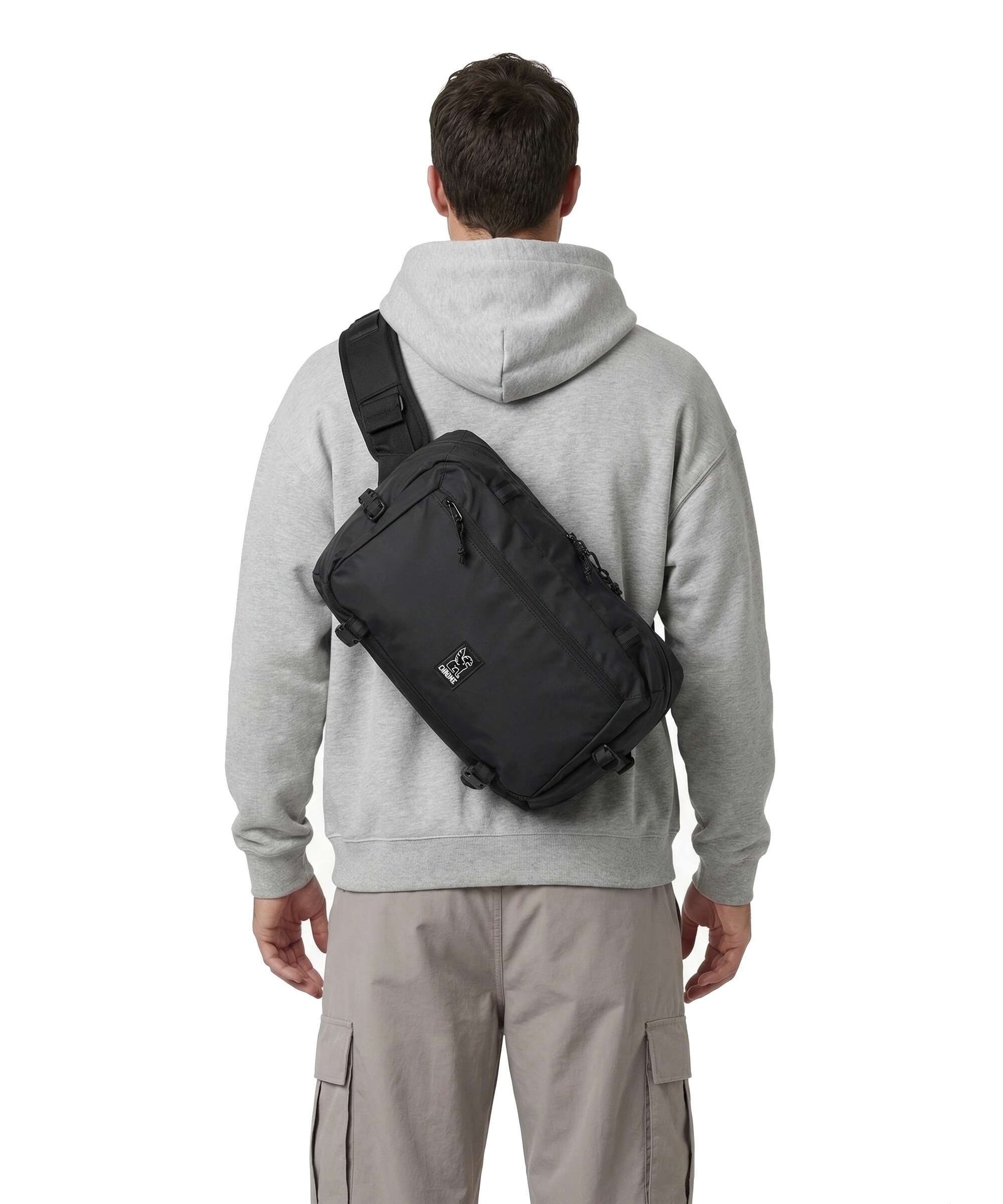 Chrome Kadet Max Crossbody bag 15″ recycled nylon black tarp - BG