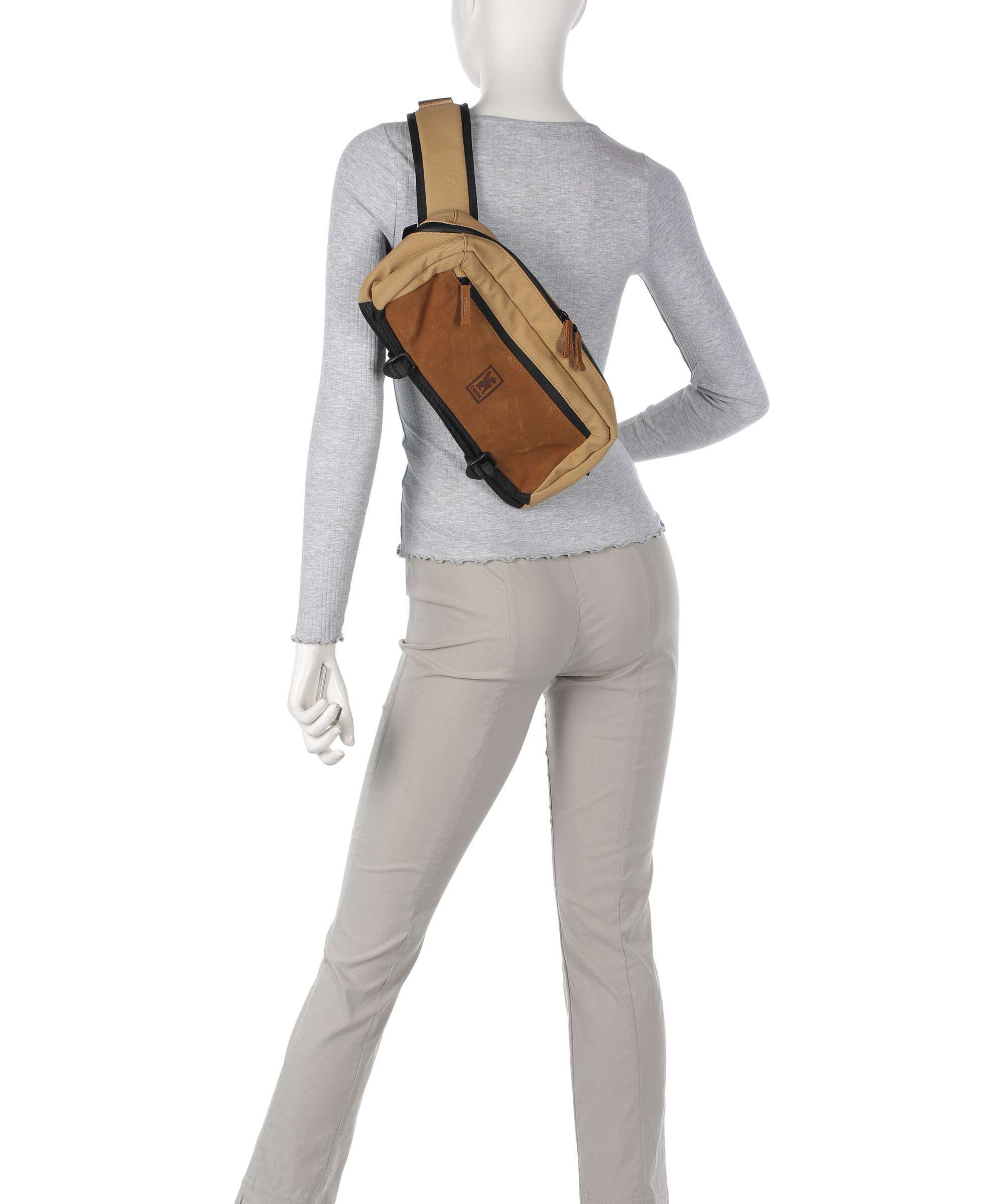 Chrome Kadet Mini Suede Sling bag cotton, brushed cow leather