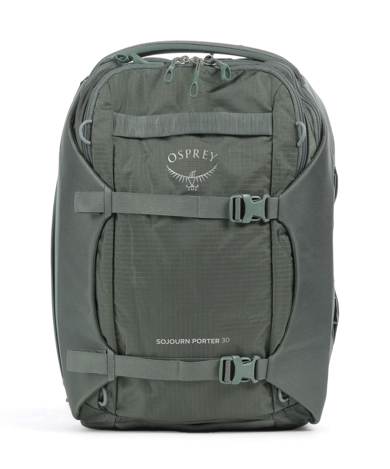 is the osprey porter 30 a good travel backpack Osprey Sojourn Porter 30 Travel backpack recycled polyester koseret green
