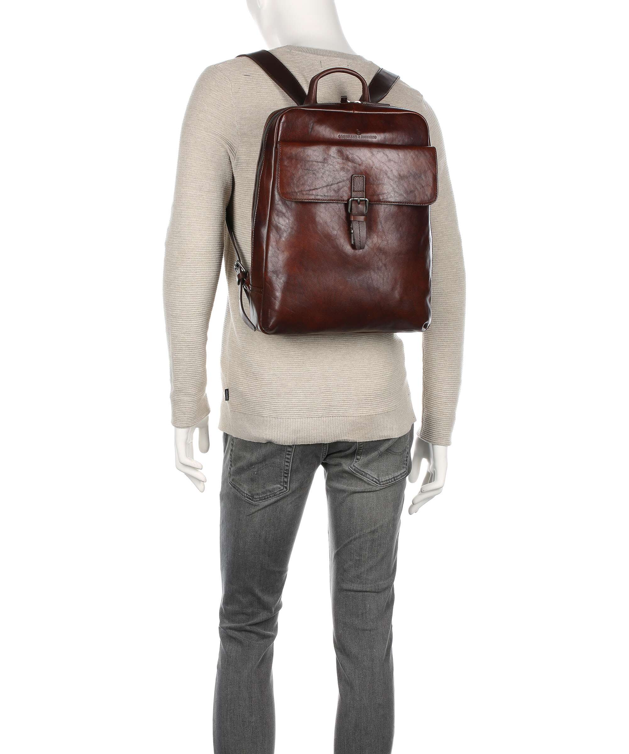 Castelijn & Beerens Rien RFID Backpack cognac