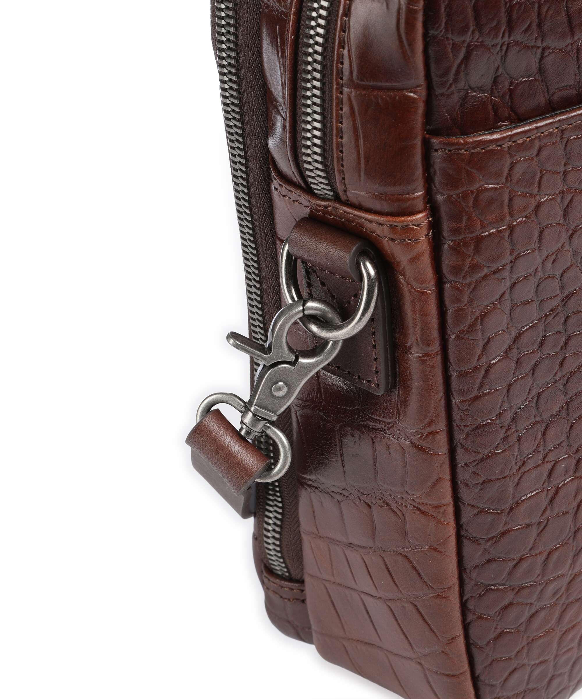 Castelijn & Beerens Croco Jules Briefcase mocca