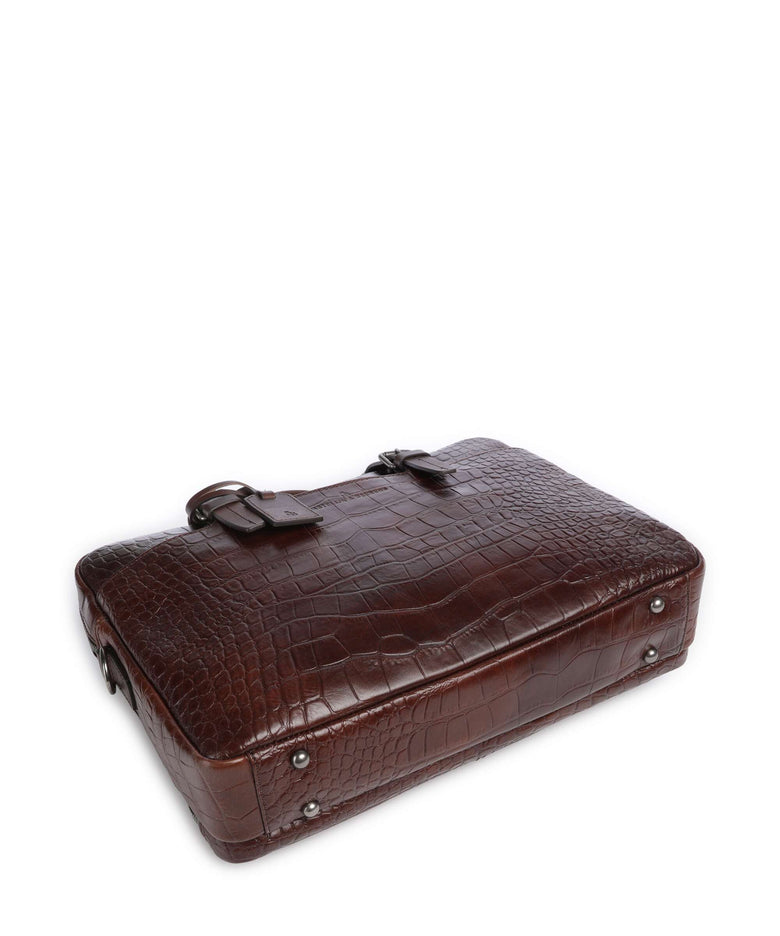 Castelijn & Beerens Croco Jules Briefcase mocca