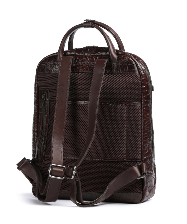 Castelijn & Beerens Croco Emma Backpack mocca