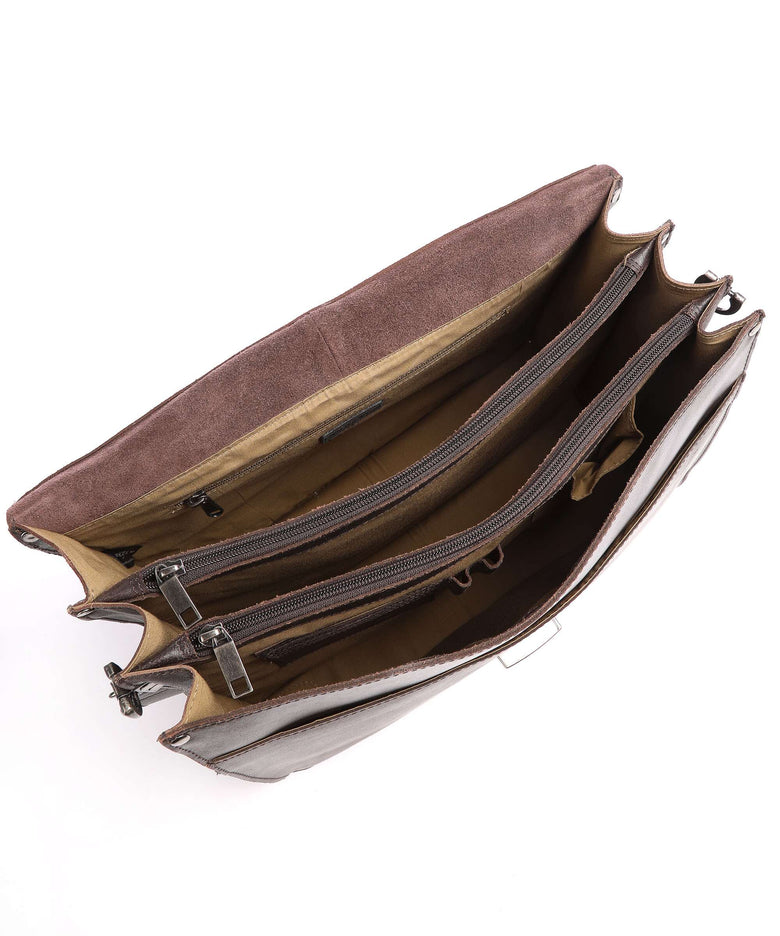 Burkely Vintage Dean Briefcase dark brown