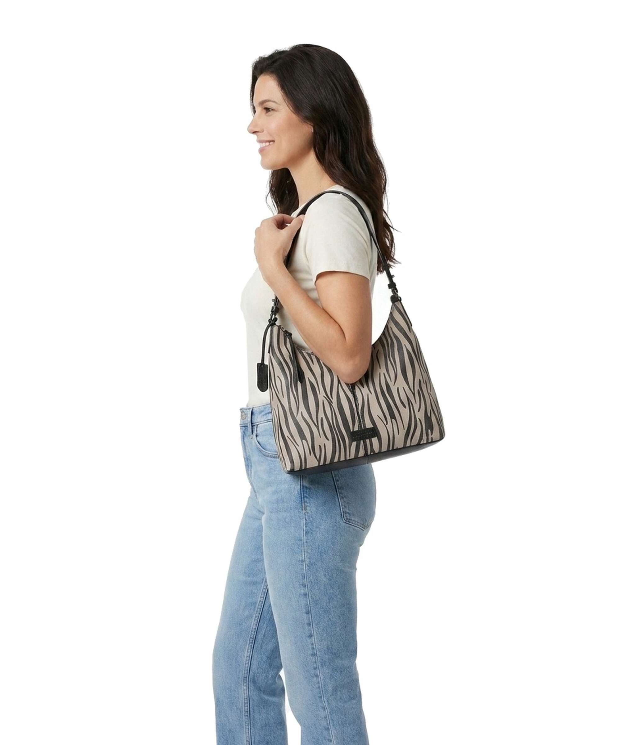 Burkely Animo Hobo bag zebra