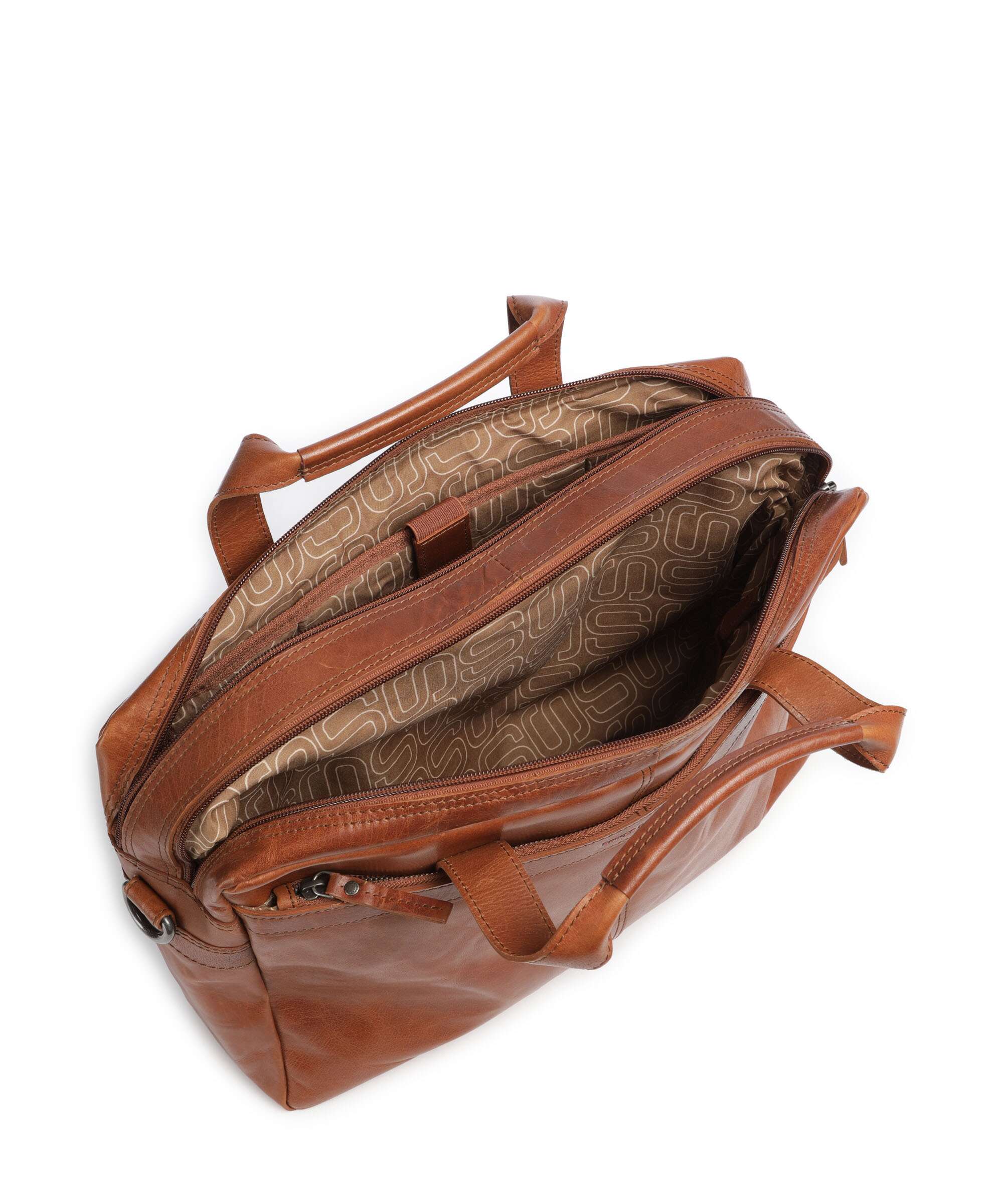 Spikes & Sparrow Bronco Colorado Briefcase brandy