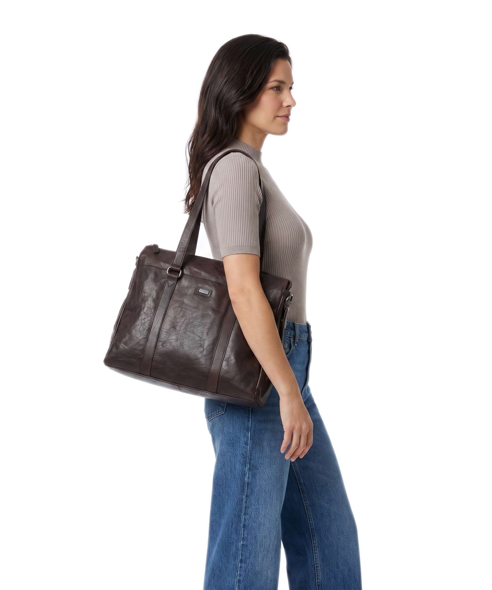 Spikes & Sparrow Bronco California Tote bag dark brown