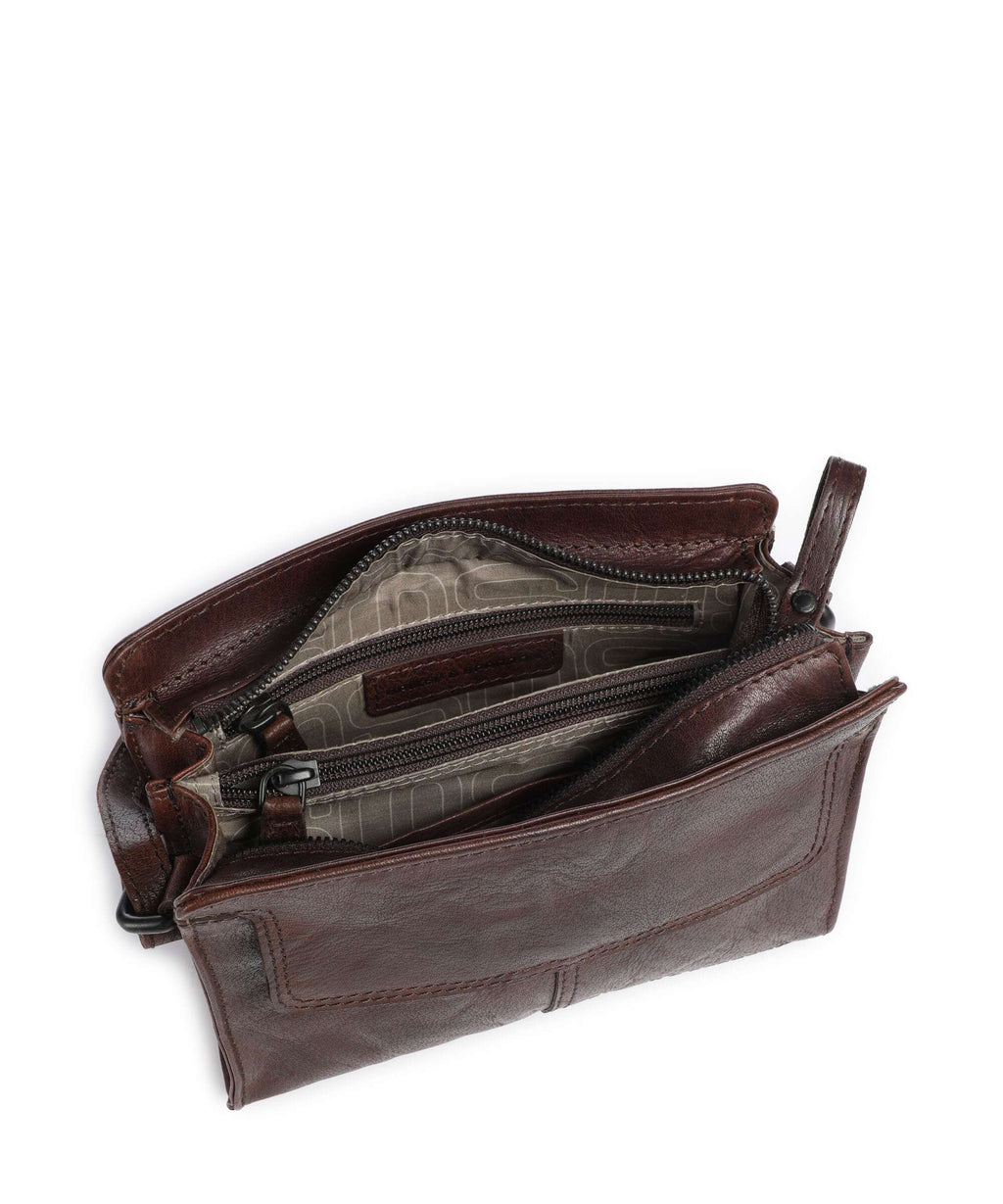 Spikes & Sparrow Bronco Leyla Crossbody bag dunkelbraun
