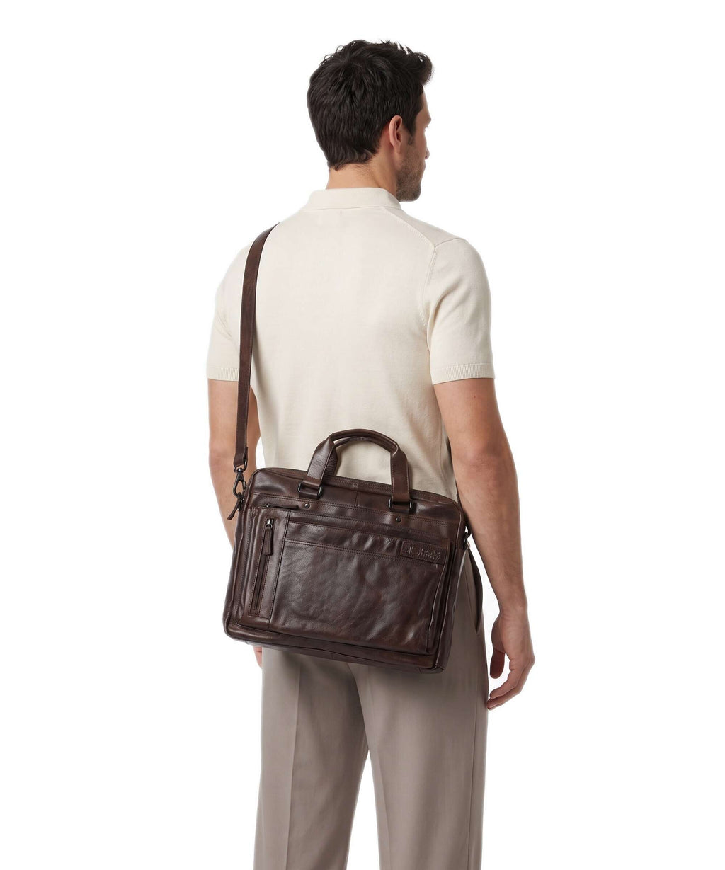 Spikes & Sparrow Apache Brutus Briefcase braun