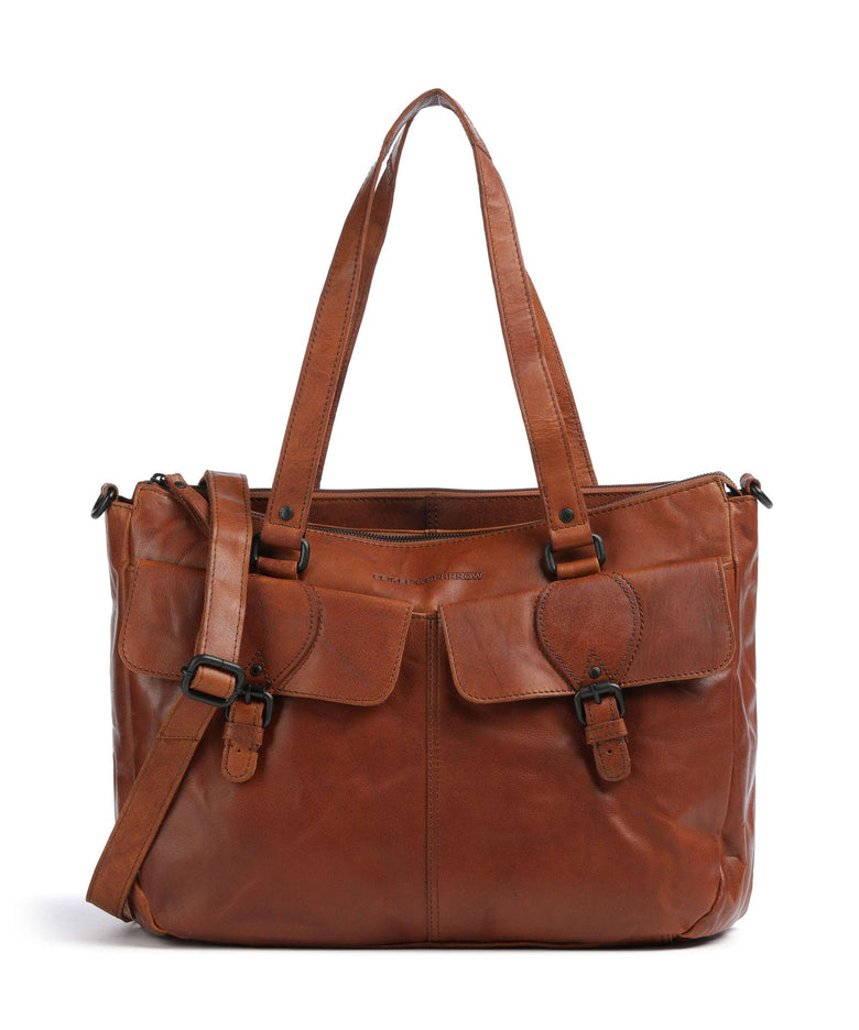 Spikes & Sparrow Bronco Fee Briefcase brandy