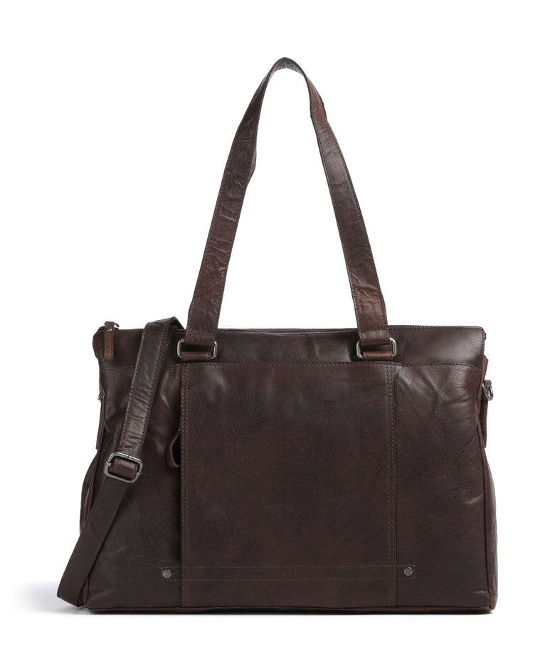 Spikes & Sparrow Bronco Maureen Briefcase dark brown