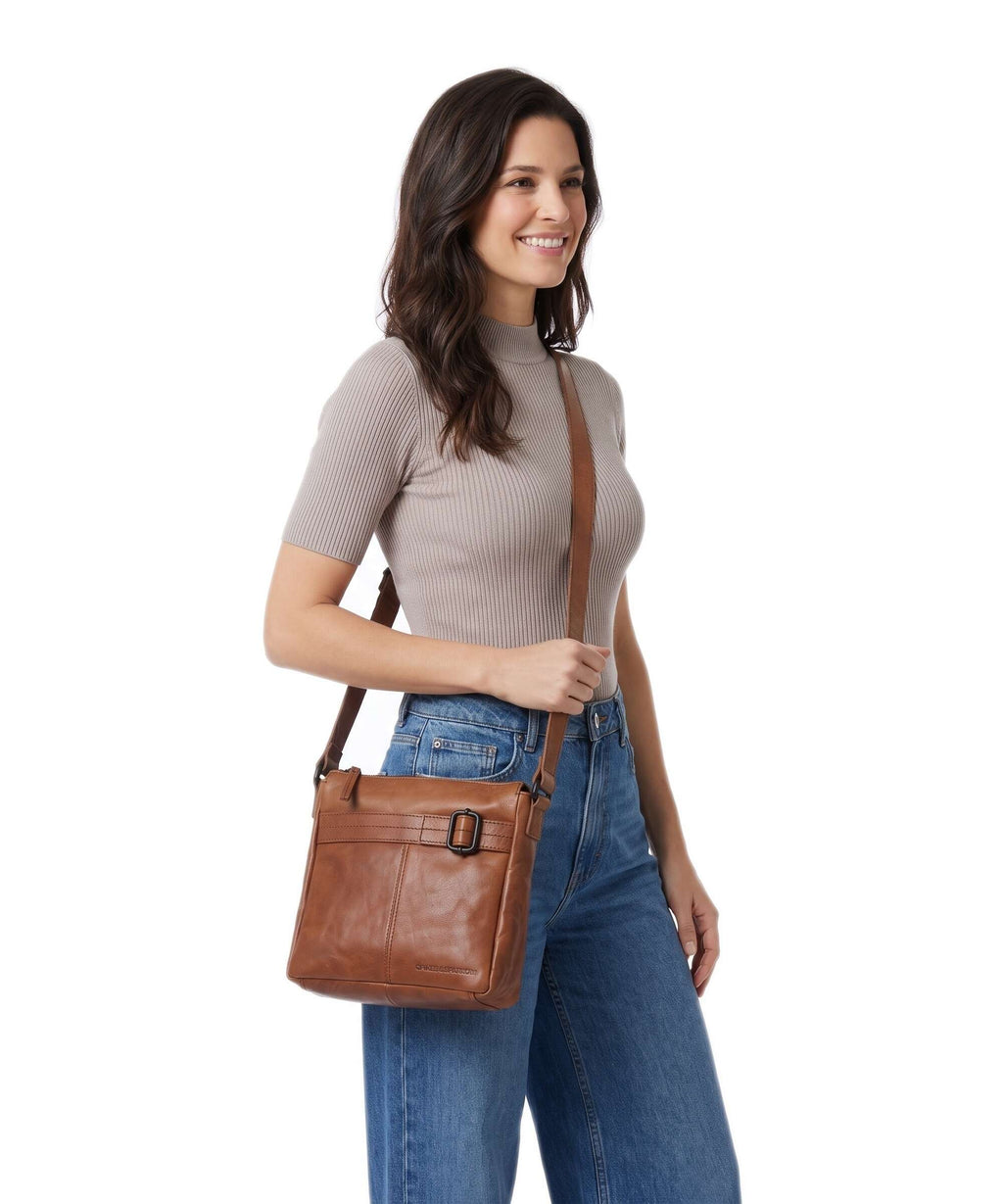 Spikes & Sparrow Bronco Teddi Crossbody bag brandy
