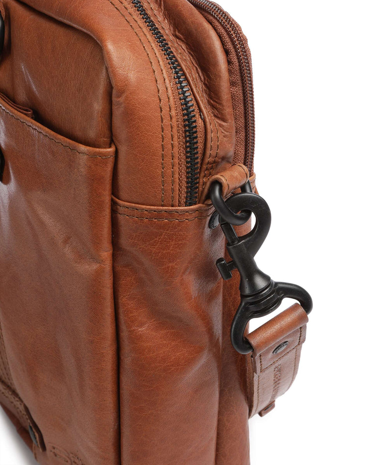 Spikes & Sparrow Bronco Dexter Briefcase brandy