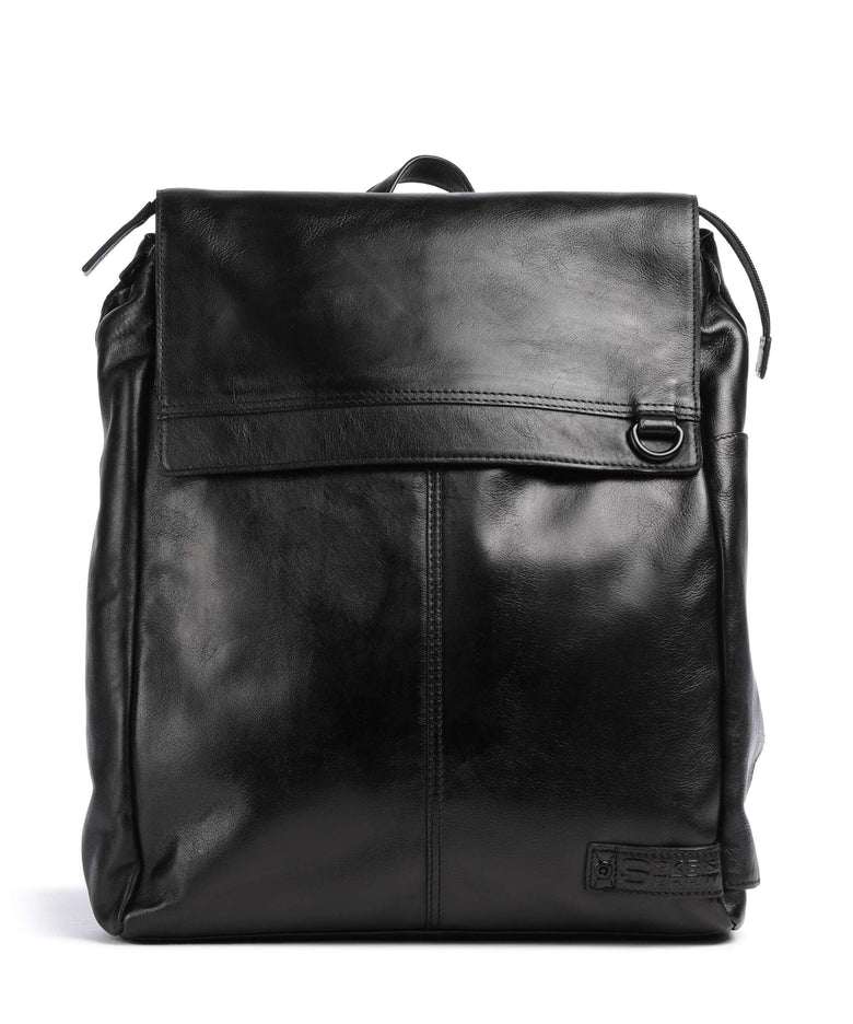 apache laptop backpack Spikes & Sparrow Apache Ted Laptop backpack 14″ fine grain leather black