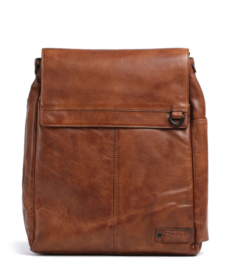 Spikes & Sparrow Apache Ted Laptop backpack 14″ fine grain leather brandy