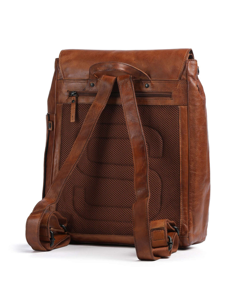 apache laptop backpack Spikes & Sparrow Apache Ted Laptop backpack 14″ fine grain leather brandy