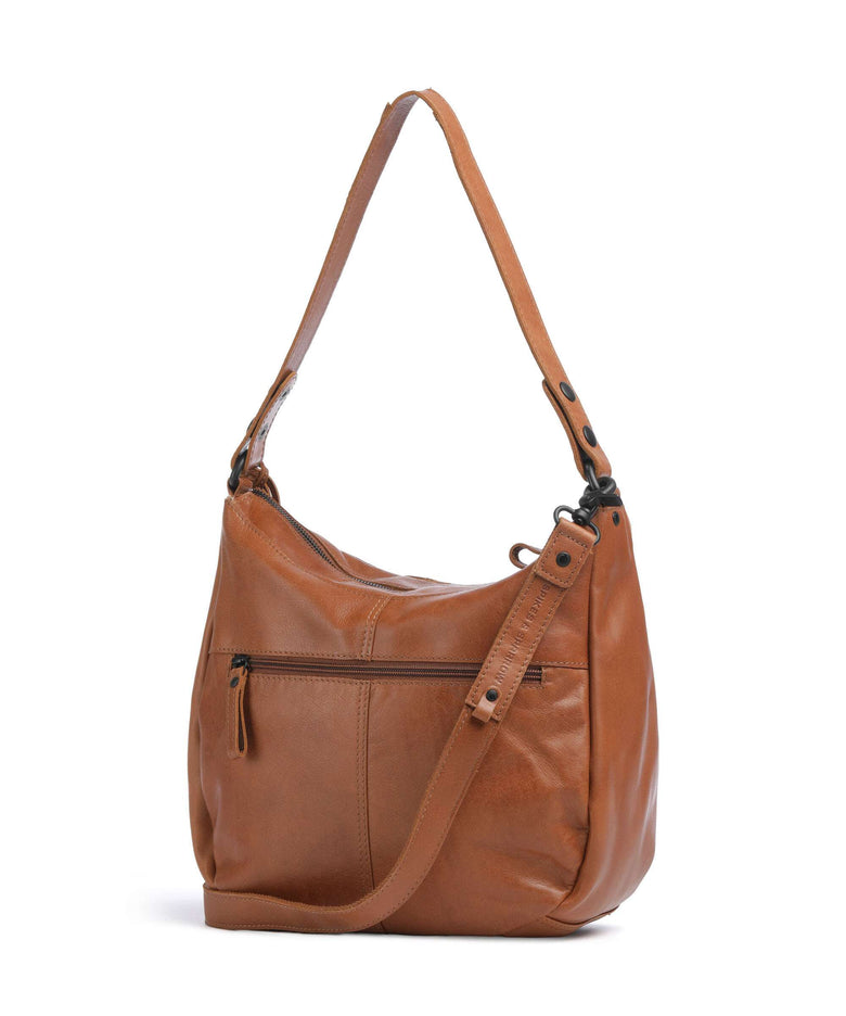 Spikes & Sparrow Suede Mix Natalia Hobo bag brandy