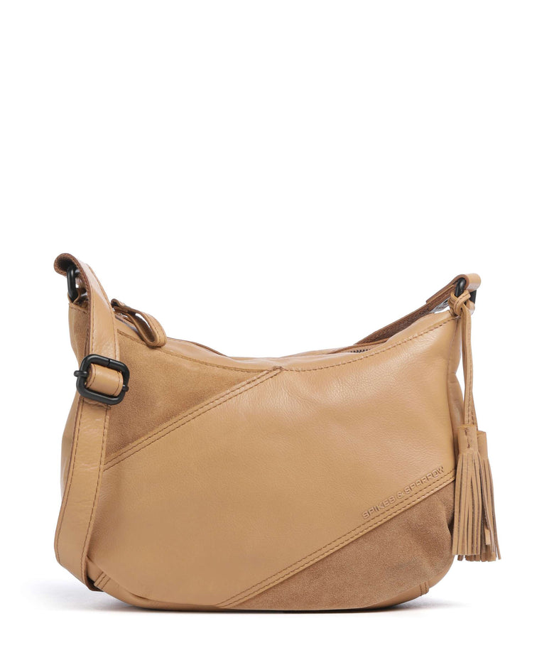 Spikes & Sparrow Suede Mix Lorain Crossbody bag camel