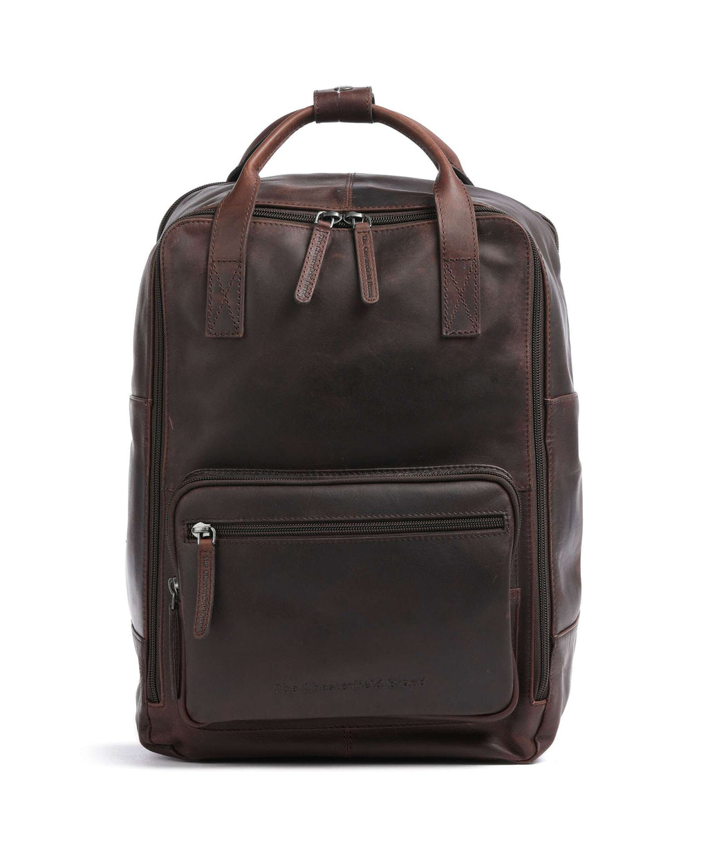 The Chesterfield Brand Cow Wax Pull Up Caicos Backpack brown
