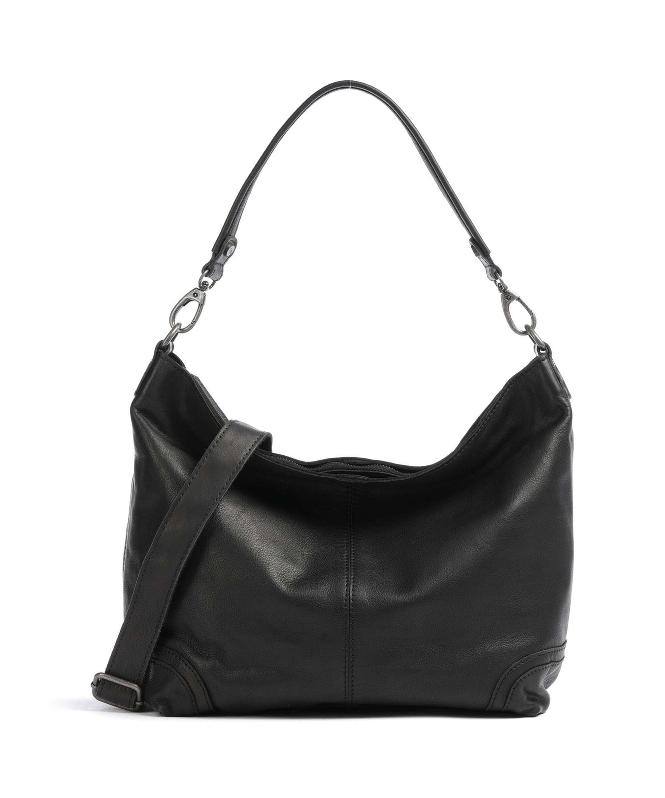 The Chesterfield Brand Washed Waxed Cow Bolivia Hobo bag black