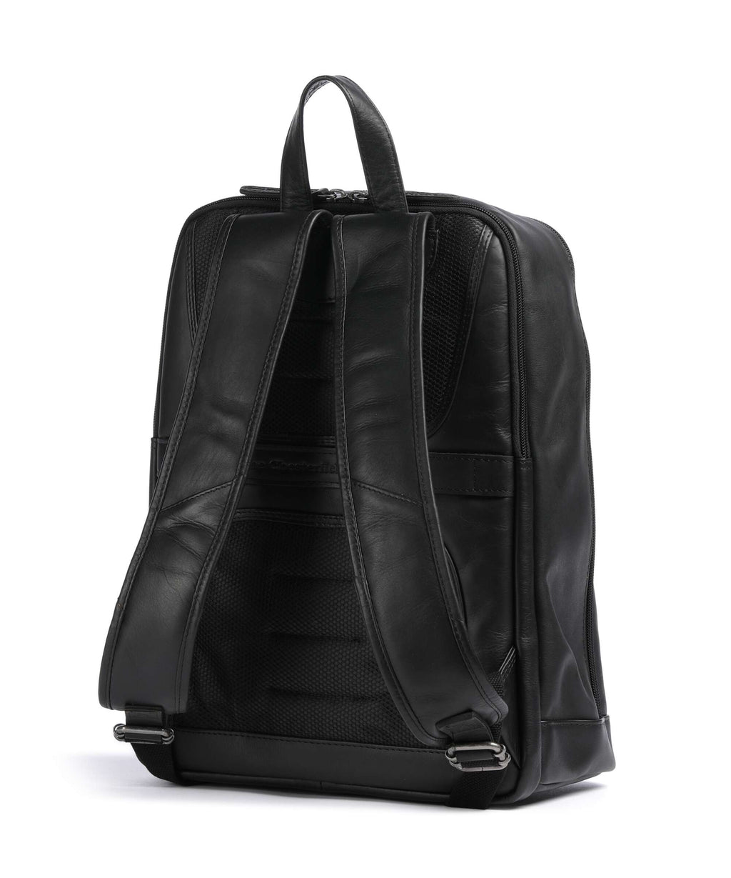 The Chesterfield Brand Wax Pull Up Cow Detroit Backpack black