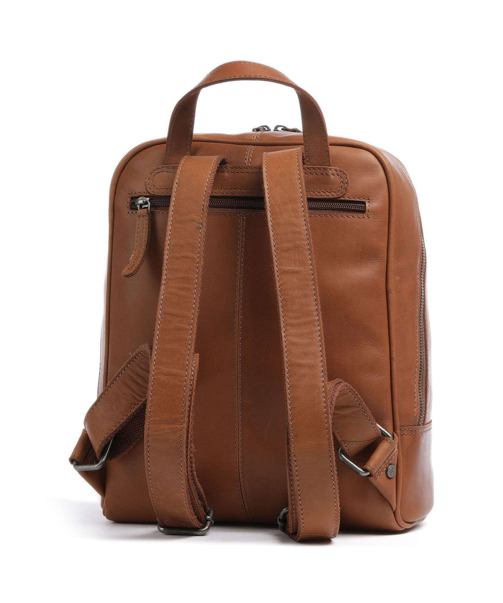 The Chesterfield Brand Cow Wax Pull Up Calabria Backpack cognac