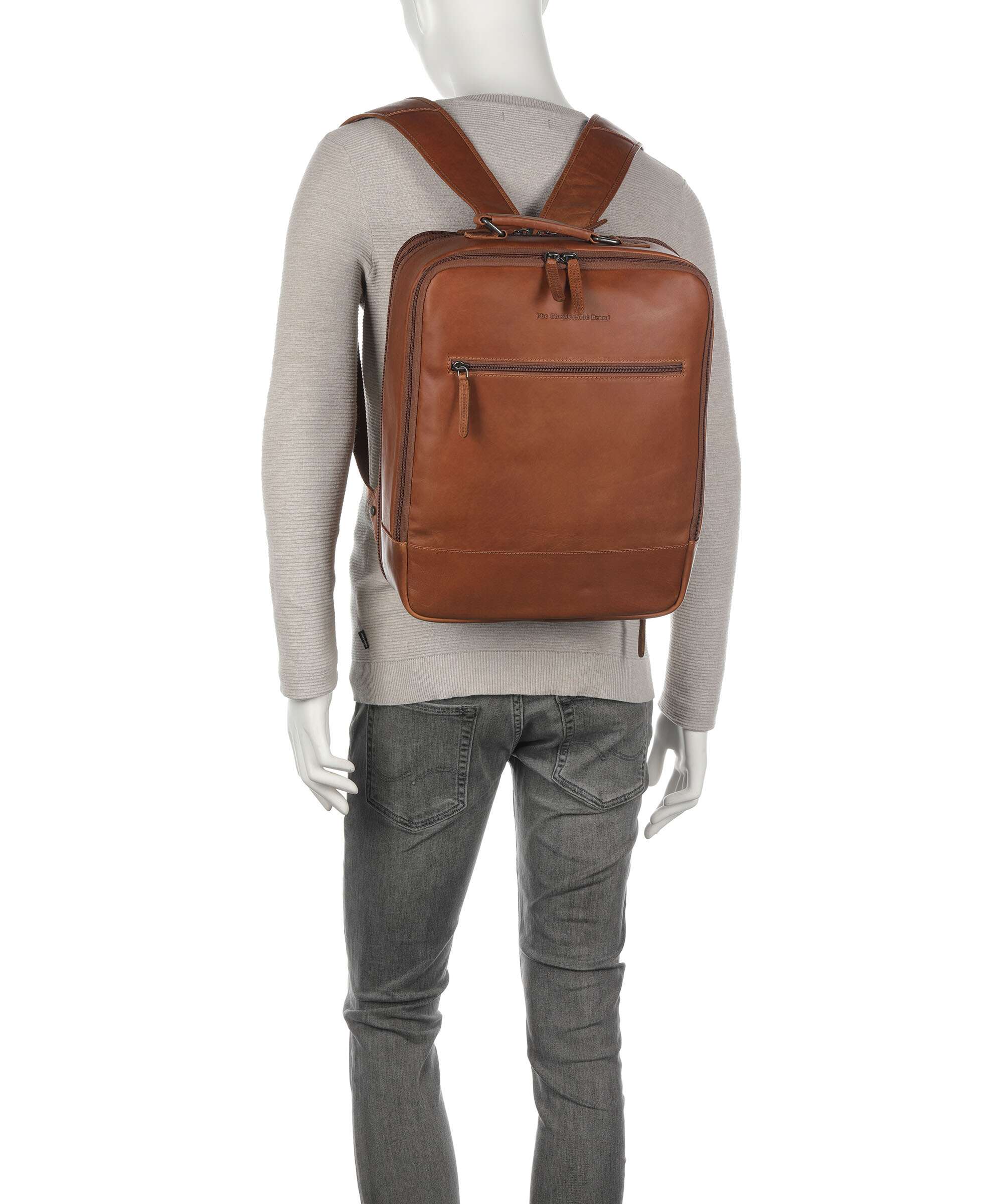The Chesterfield Brand Cow Wax Pull Up Jamaica Backpack 15″ fine