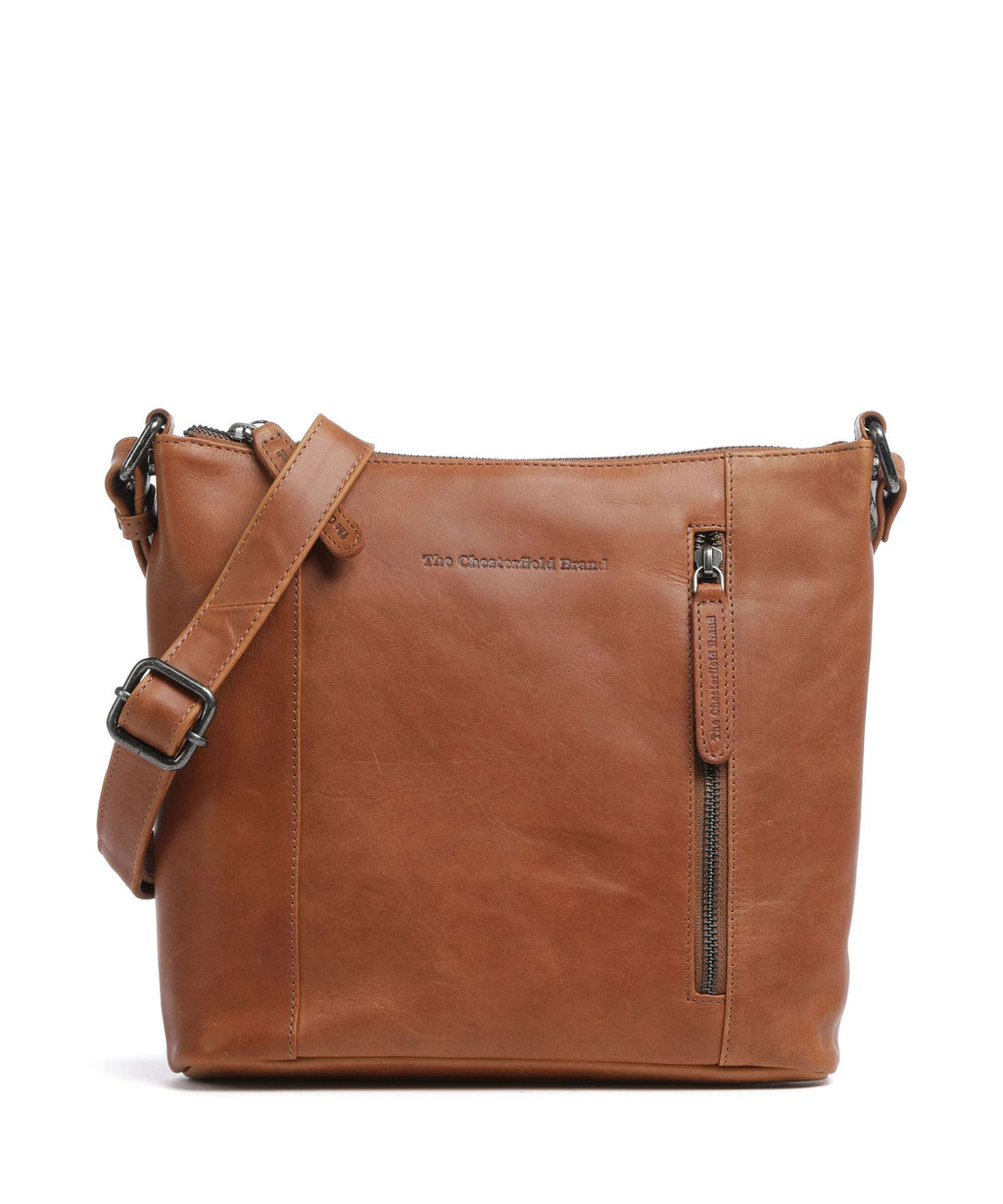 The Chesterfield Brand Cow Wax Pull Up Vervins Crossbody bag cognac