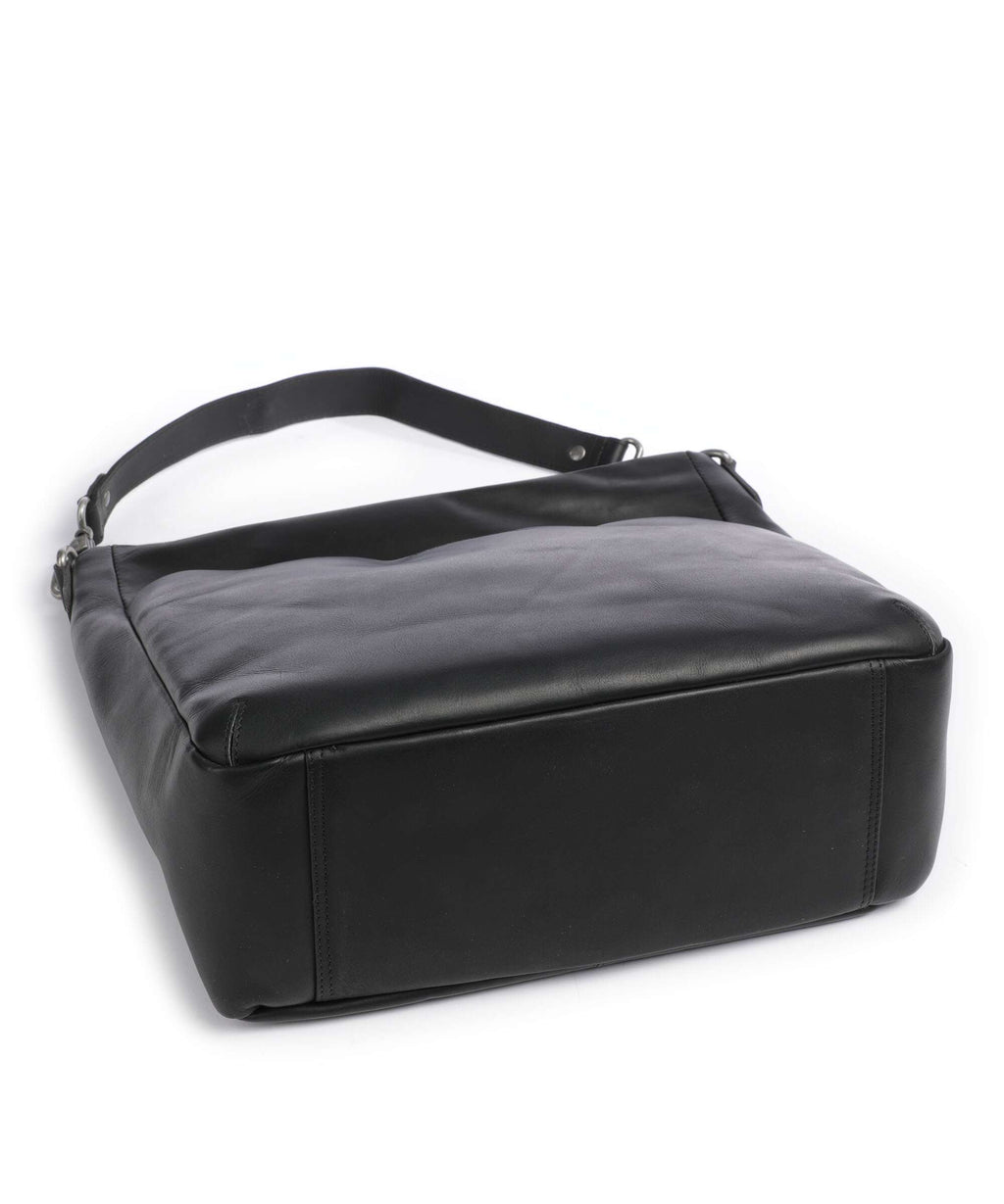 The Chesterfield Brand Wax Pull Up Cow Regina Hobo bag black