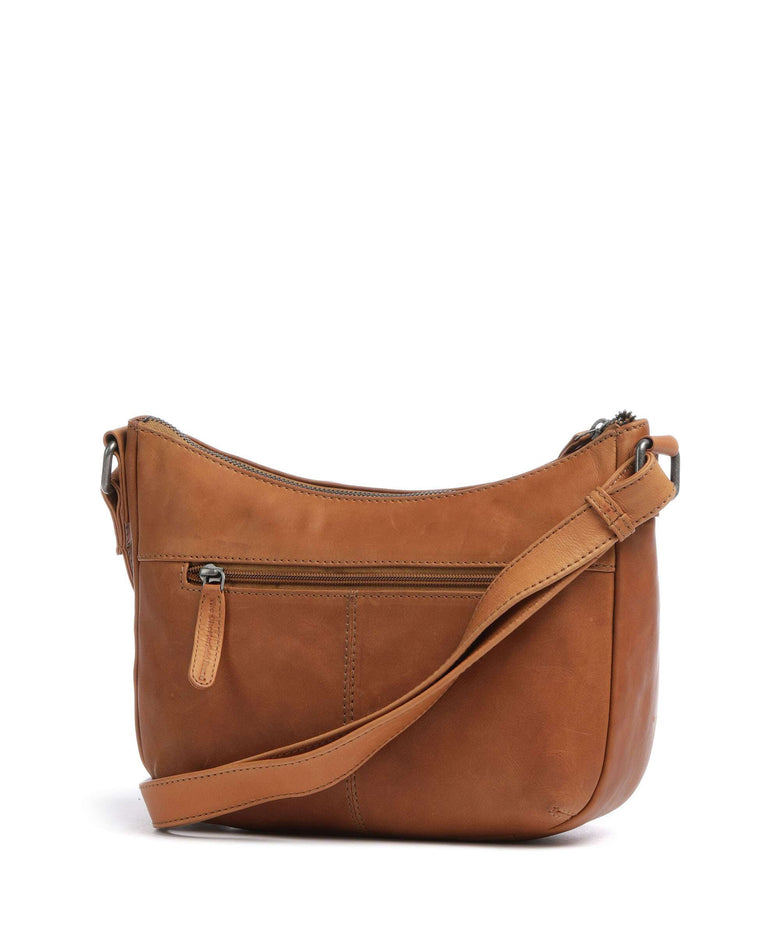 The Chesterfield Brand Cow Wax Pull Up Henderson Crossbody bag cognac