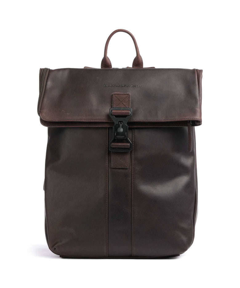 The Chesterfield Brand Cow Wax Pull Up Savona Backpack brown