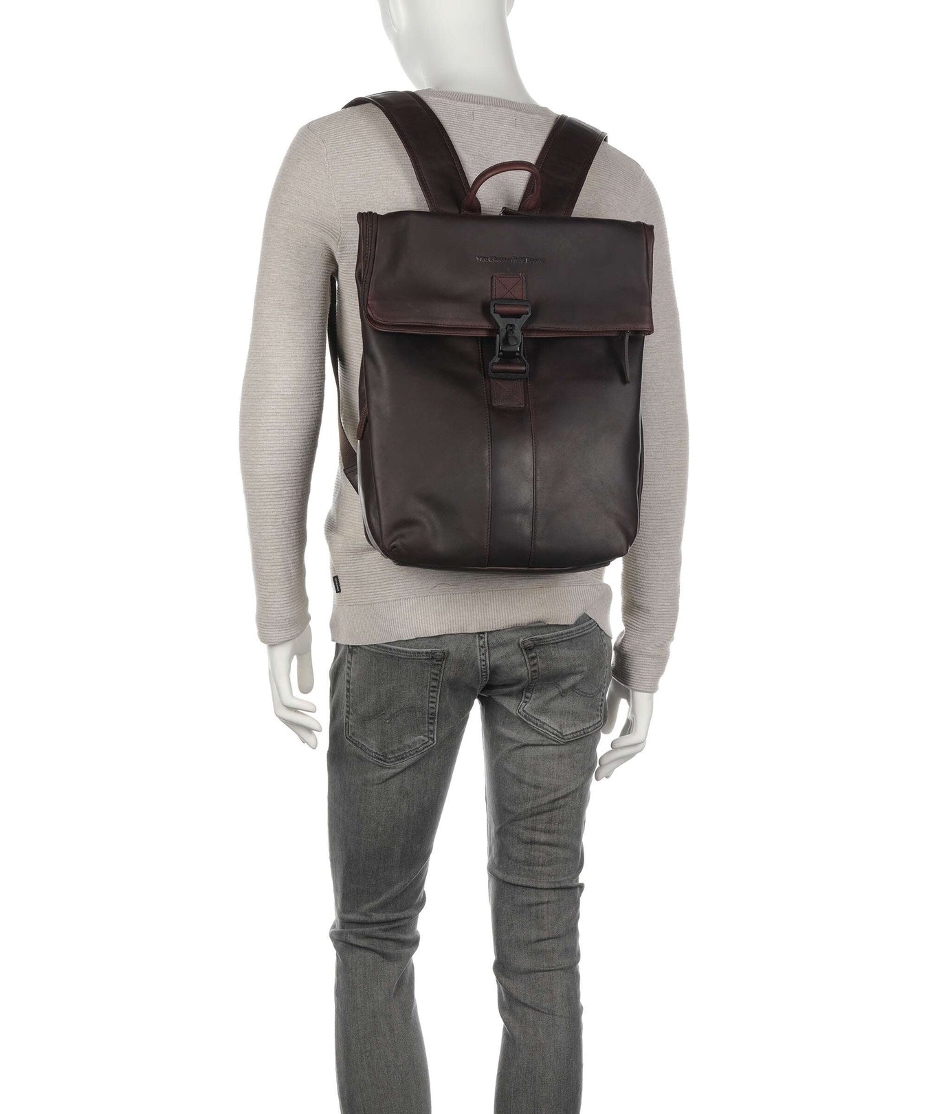 The Chesterfield Brand Cow Wax Pull Up Savona Backpack brown