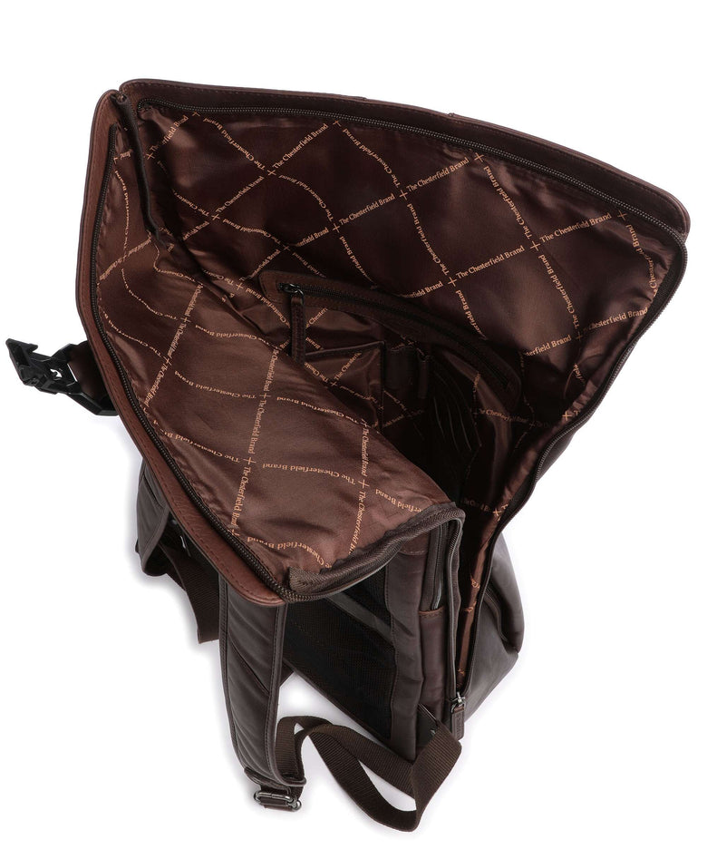 The Chesterfield Brand Cow Wax Pull Up Savona Backpack brown