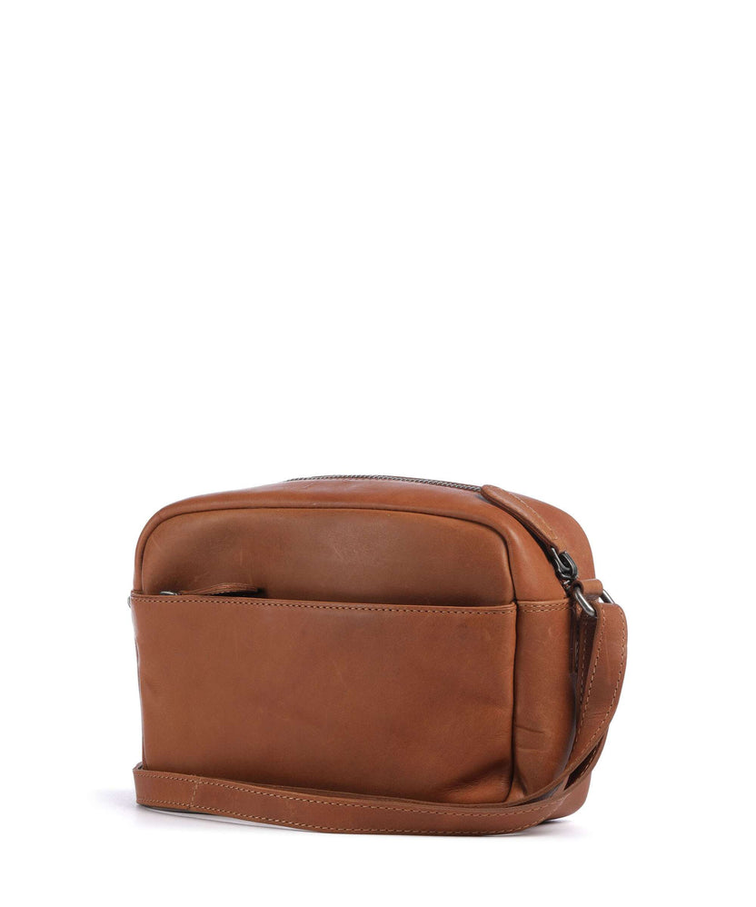 The Chesterfield Brand Cow Wax Pull Up Arona Crossbody bag cognac
