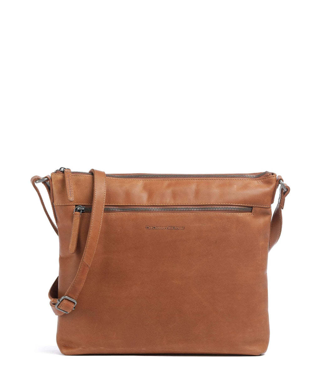 The Chesterfield Brand Wax Pull Up Cow Cartagena Crossbody bag cognac