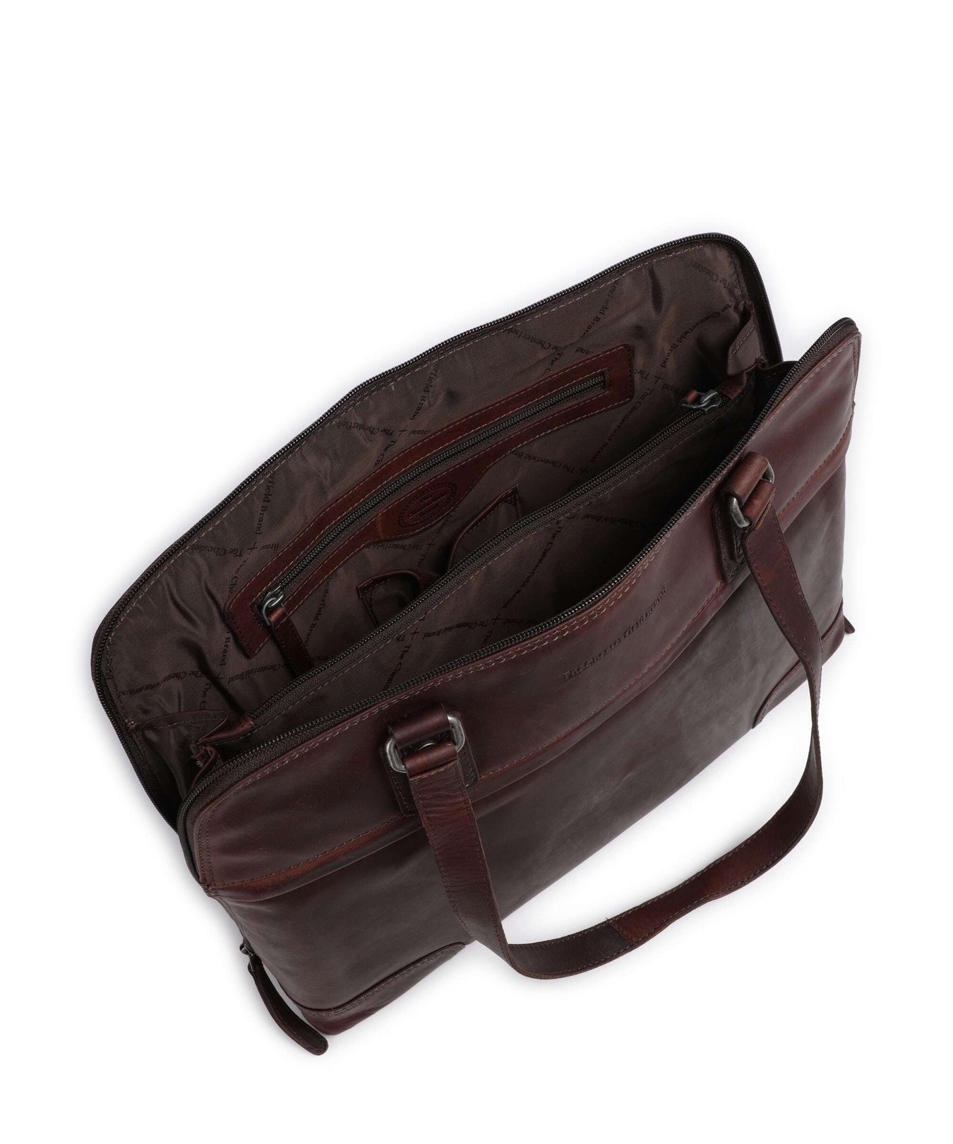 The Chesterfield Brand Cow Wax Pull Up Branson Shoulder bag brown